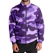 Camo Track Jacket | Purple, Blue and Mauve Camouflage Camo Colors