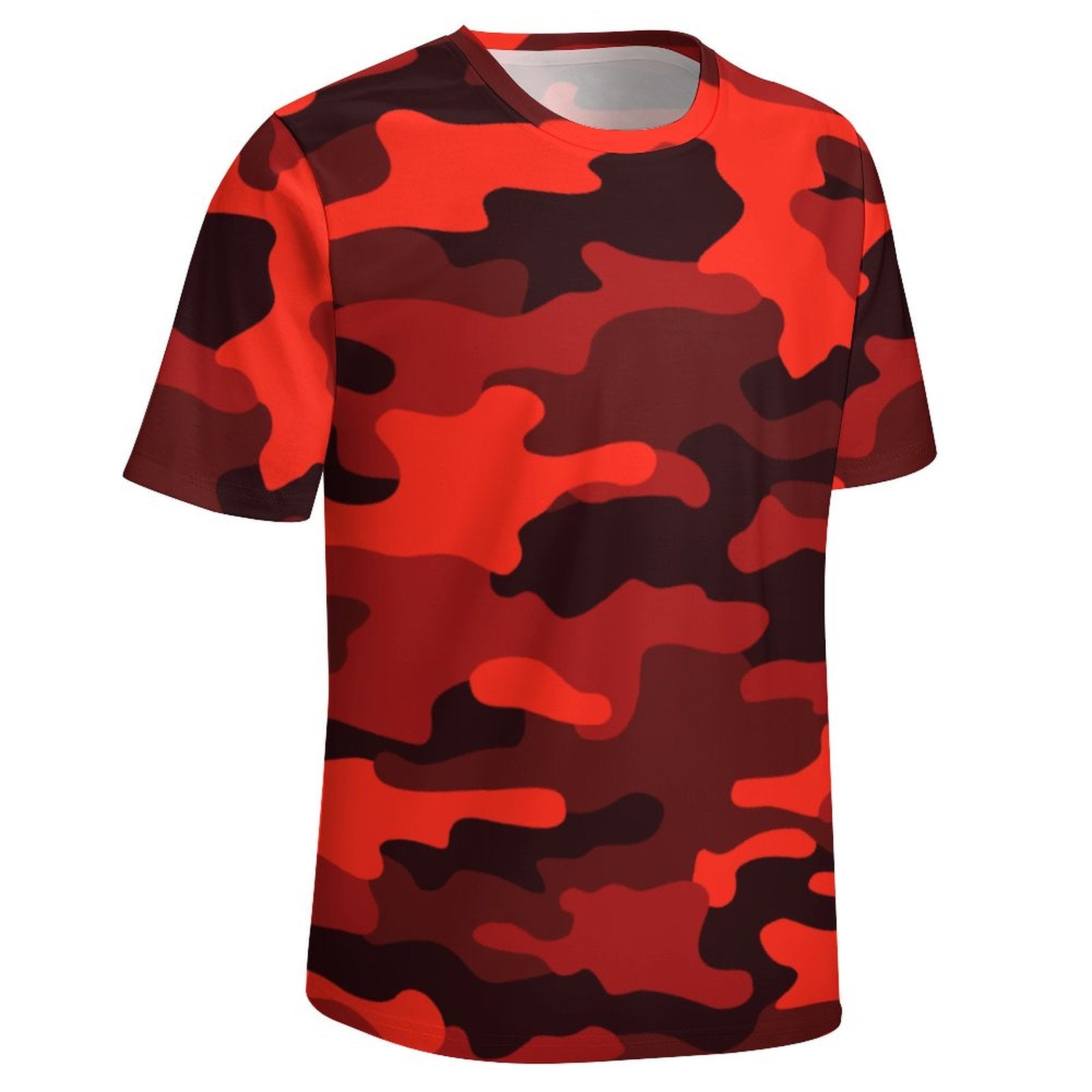 Camo Shirt | Scarlet Red & Black Camouflage T Camo Colors
