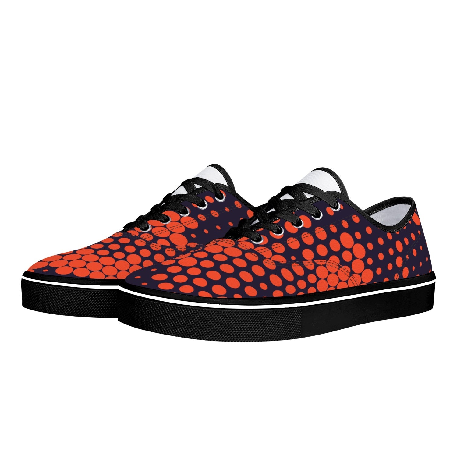 Camo Skate Shoes | Orange & Blue Digital Camouflage Camo Colors