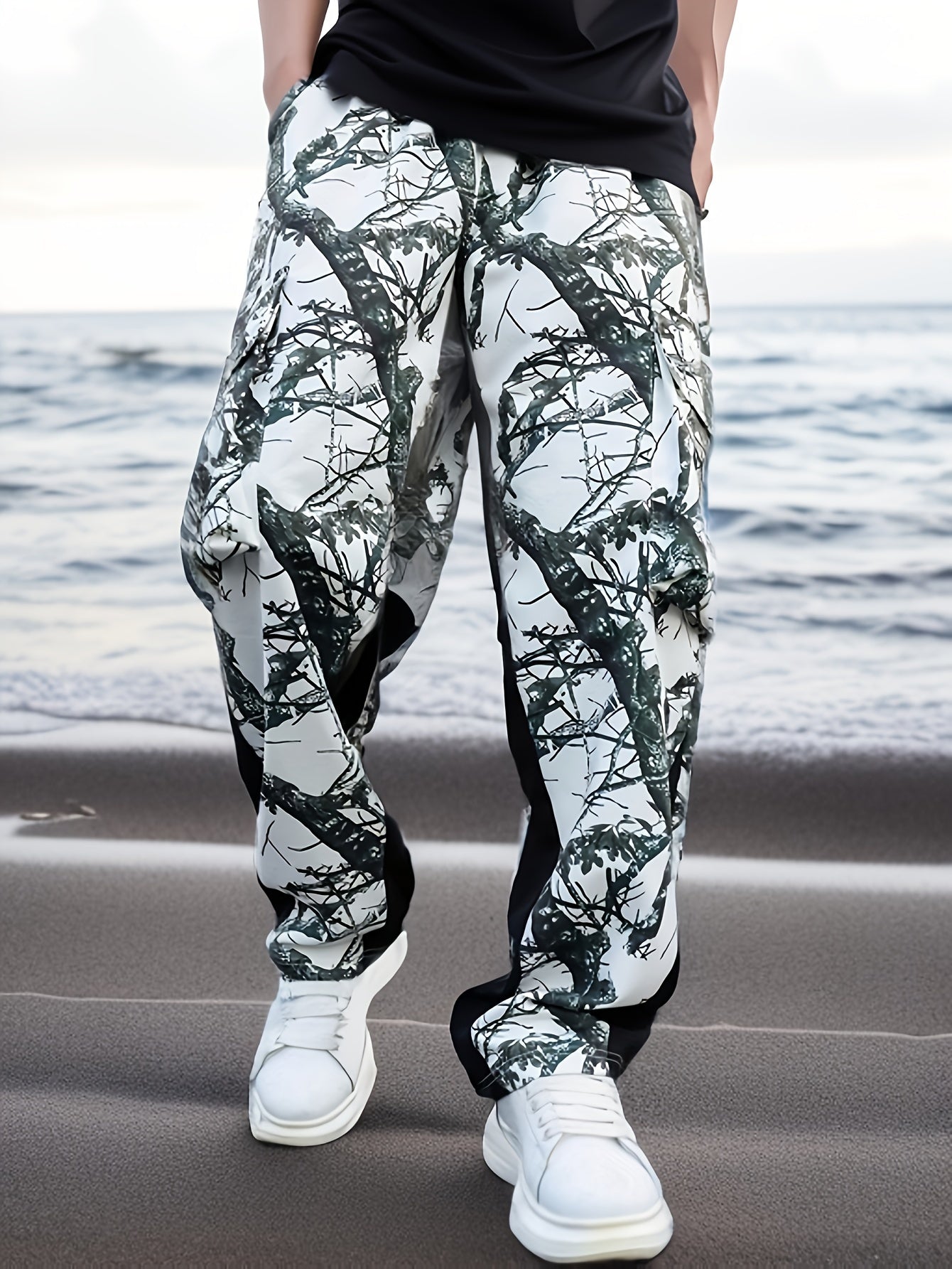 Plus Size Camo Cargo Pants for Men | Casual Style Camo Colors