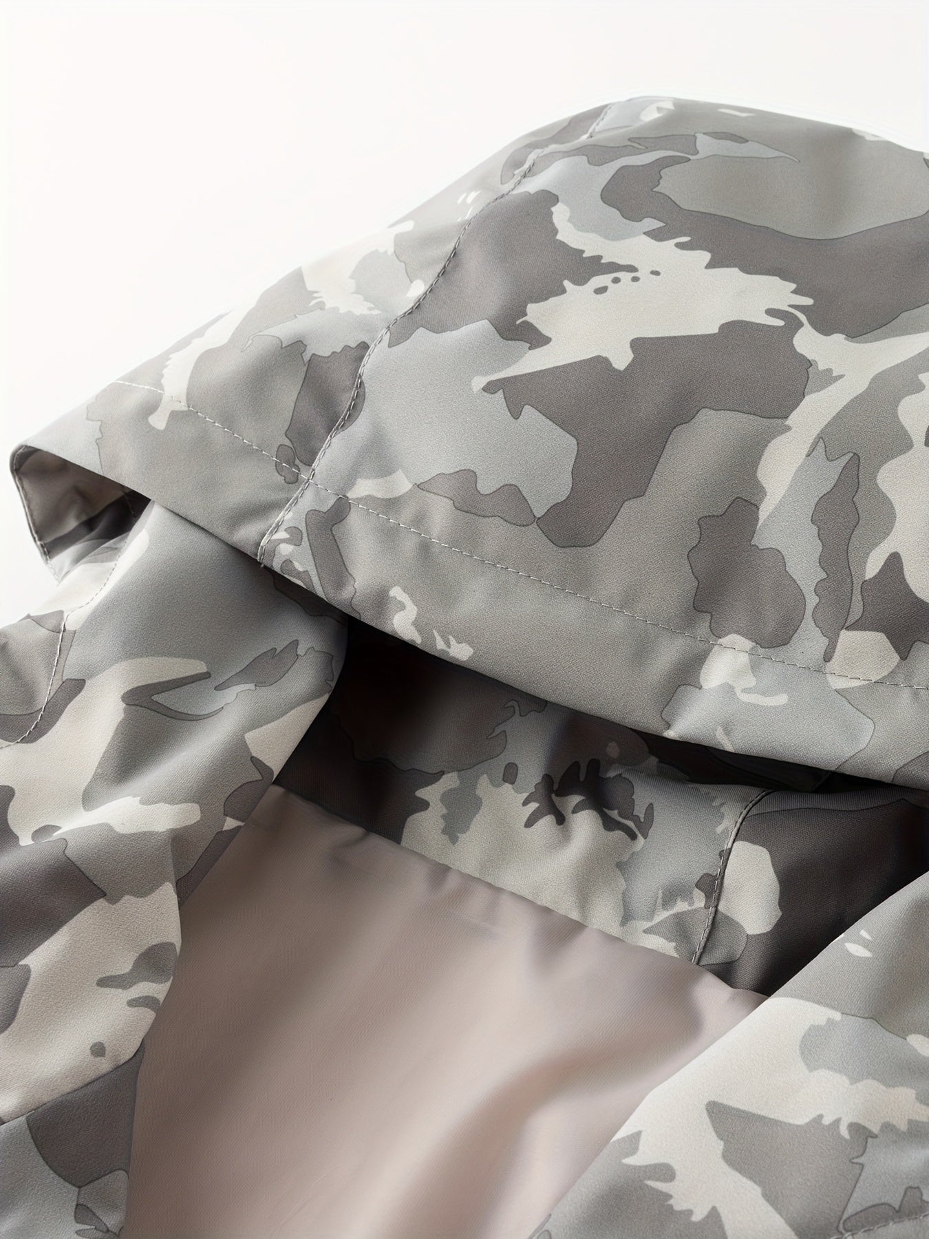 Men's Camo Windbreaker Jacket with a Hood | Multi Pocket Cargo Jacket Camo Colors