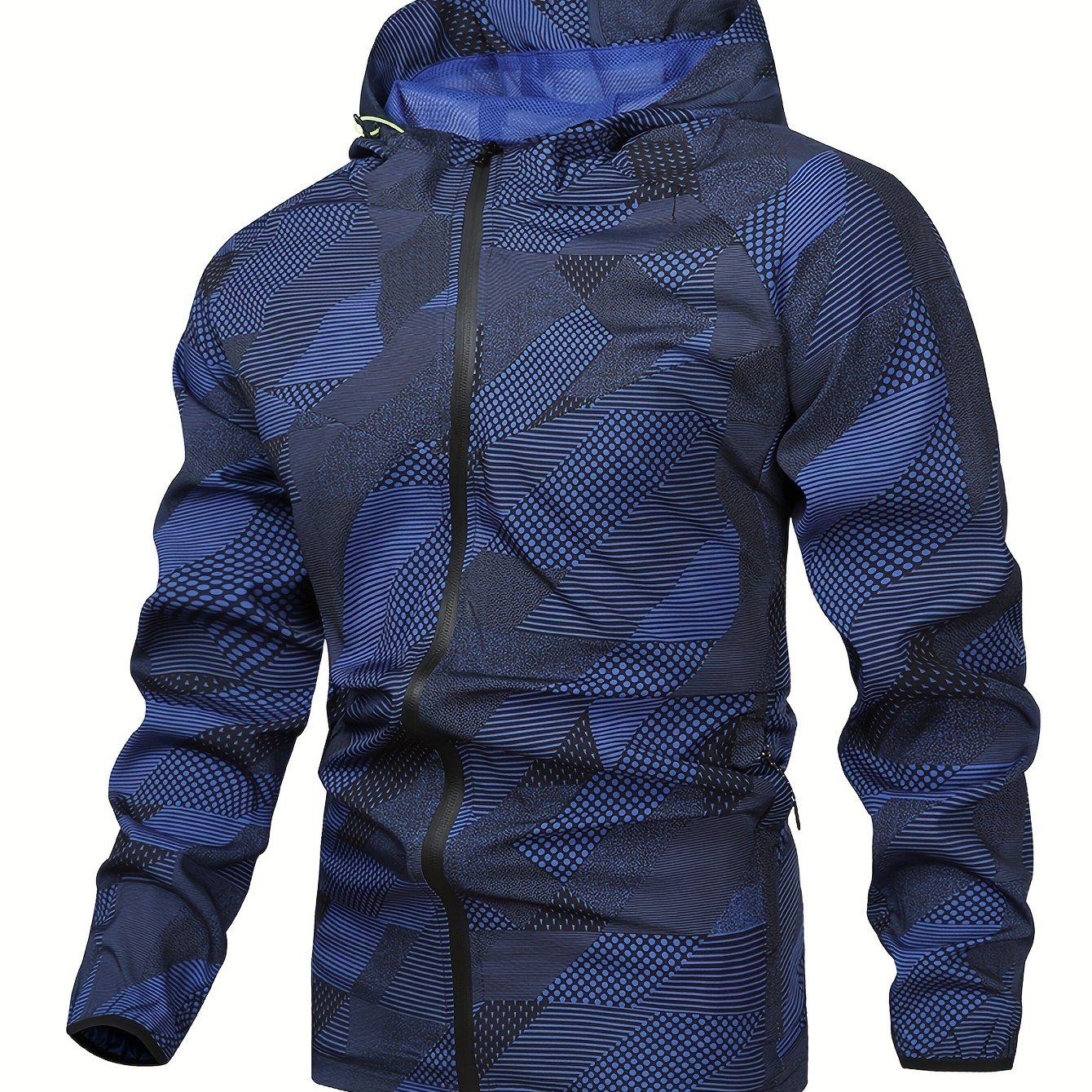 Men's Casual Sports Hoodie with Zipper | Camouflage Pattern Camo Colors