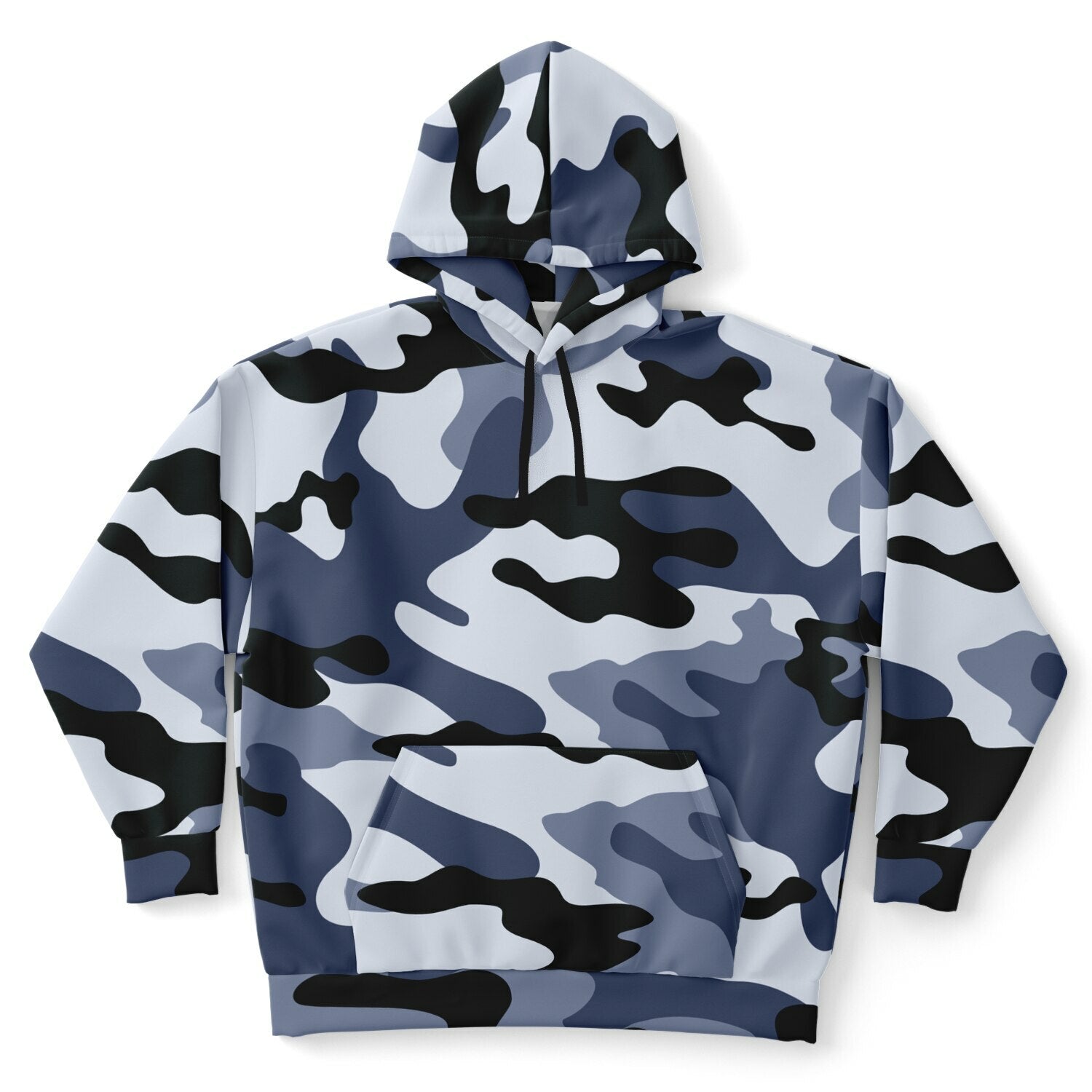 Plus-size Camo Hoodie in Light Blue Camouflage Print | Camo Colors