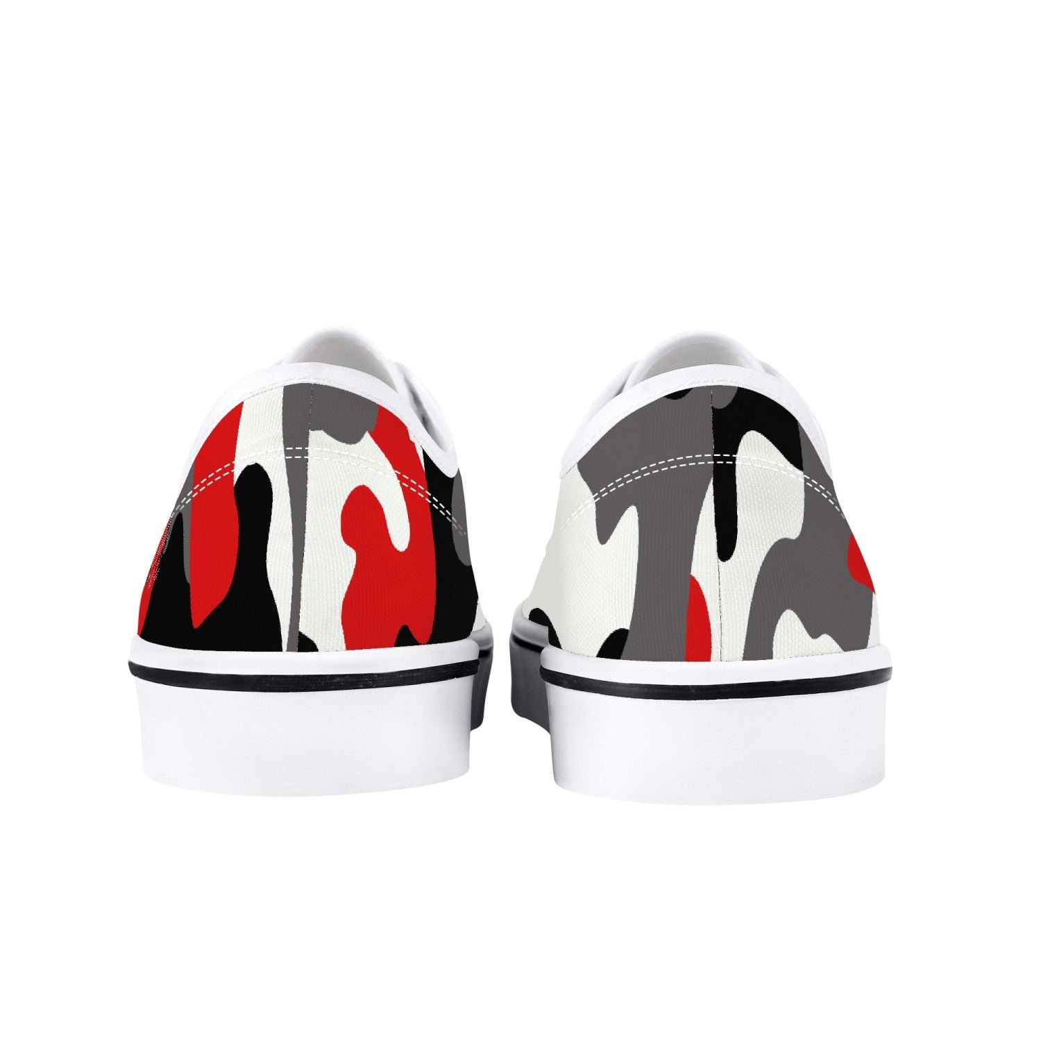 Camo Skate Shoes | Red, Black, and White Camouflage Camo Colors