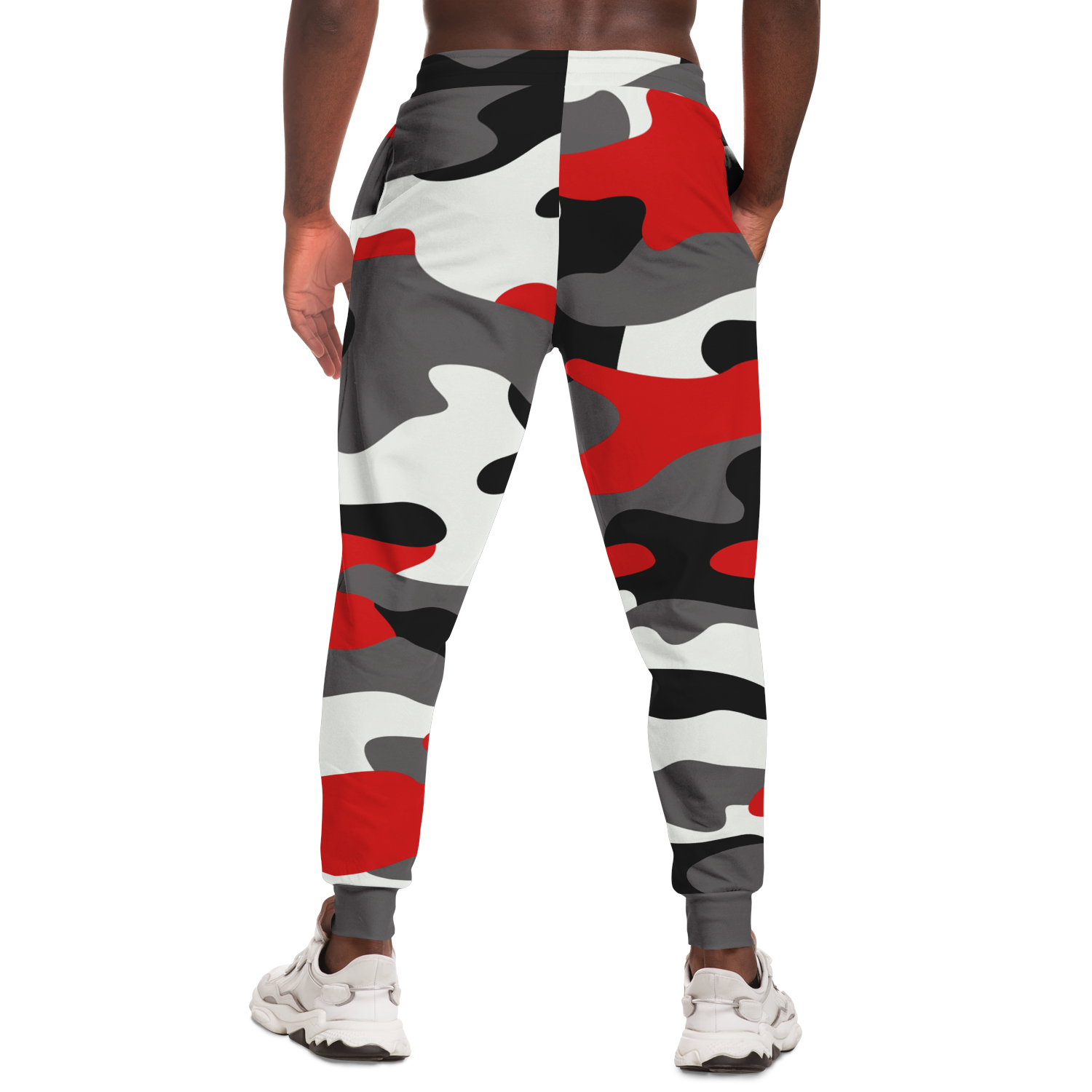 Camo Joggers | Unisex | Red, Black, and White Camo Colors