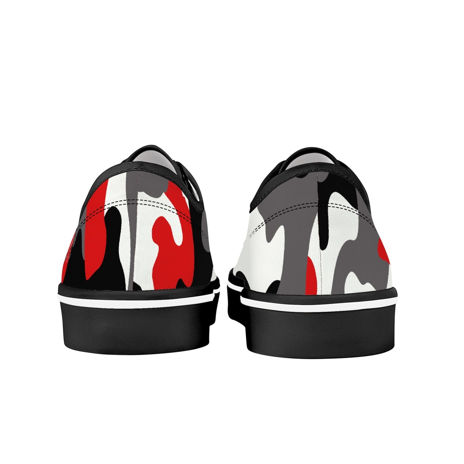 Camo Skate Shoes | Red, Black, and White Camouflage Camo Colors