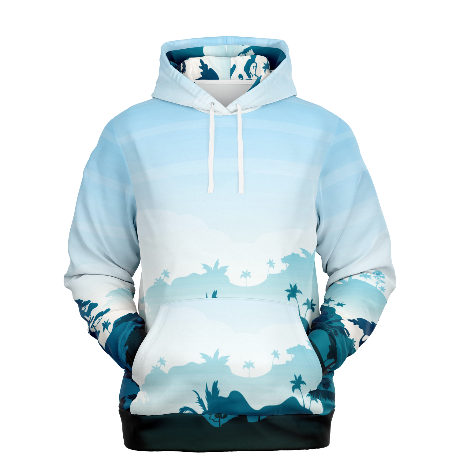 Morning Forest Hoodie in Blue and White | Camo Colors
