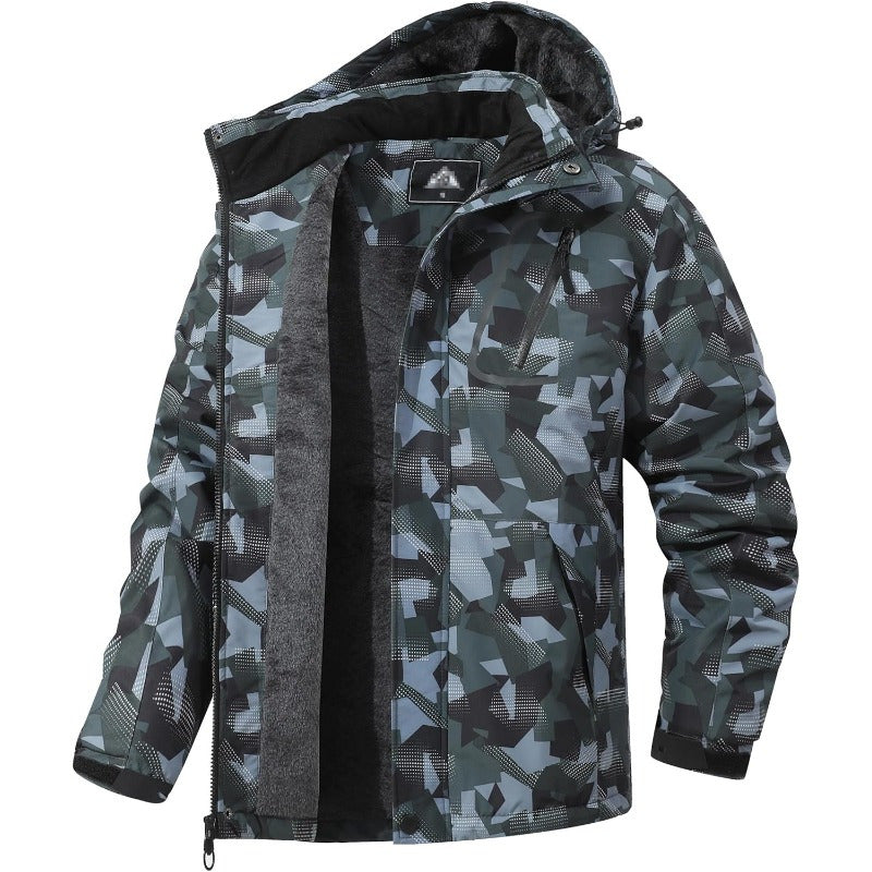 Men's Winter Ski Jacket with Hood | Ultra Warm, Waterproof Camo Colors