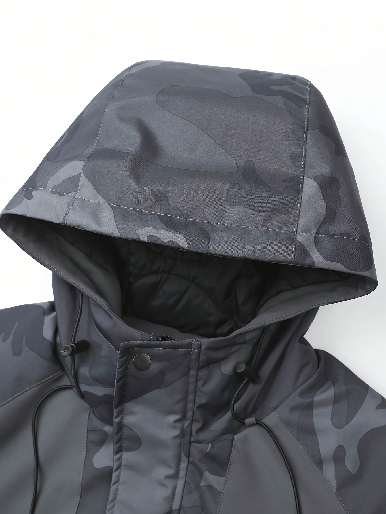 Camo Streetwear Jacket | Men's Hooded Polyester Zip-Up Design Camo Colors