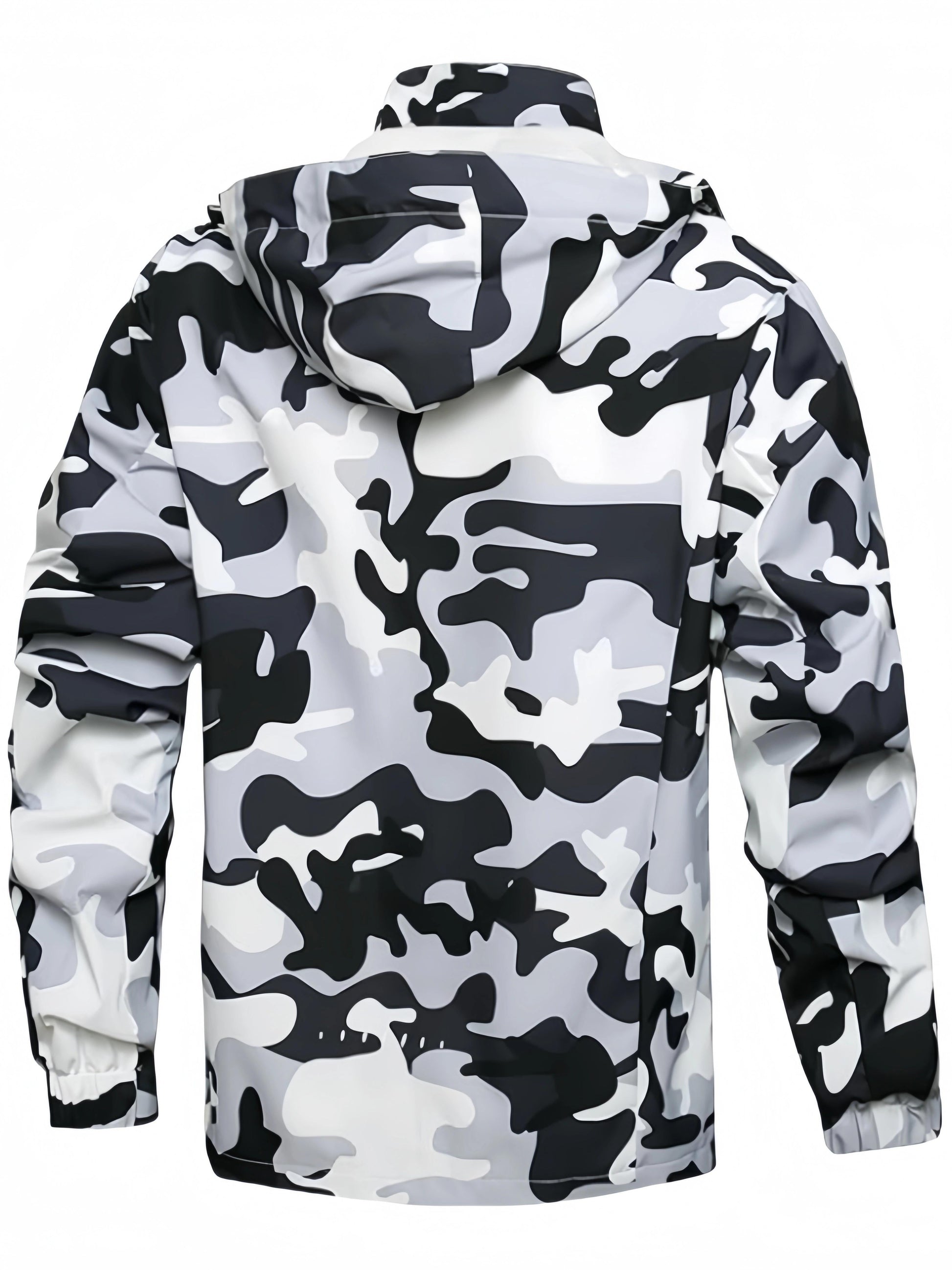 Men's Camo Hooded Jacket in Khaki / Ivory White Camo Colors