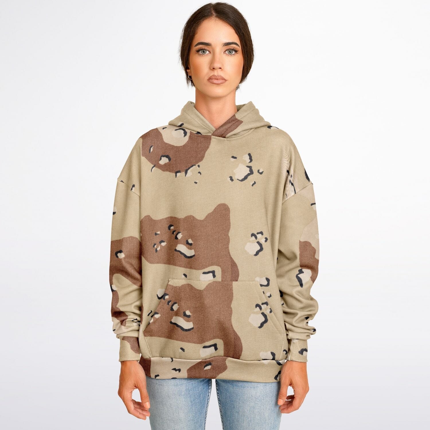 Oversized Camo Hoodie | Marines Desert Brown Style | Camo Colors