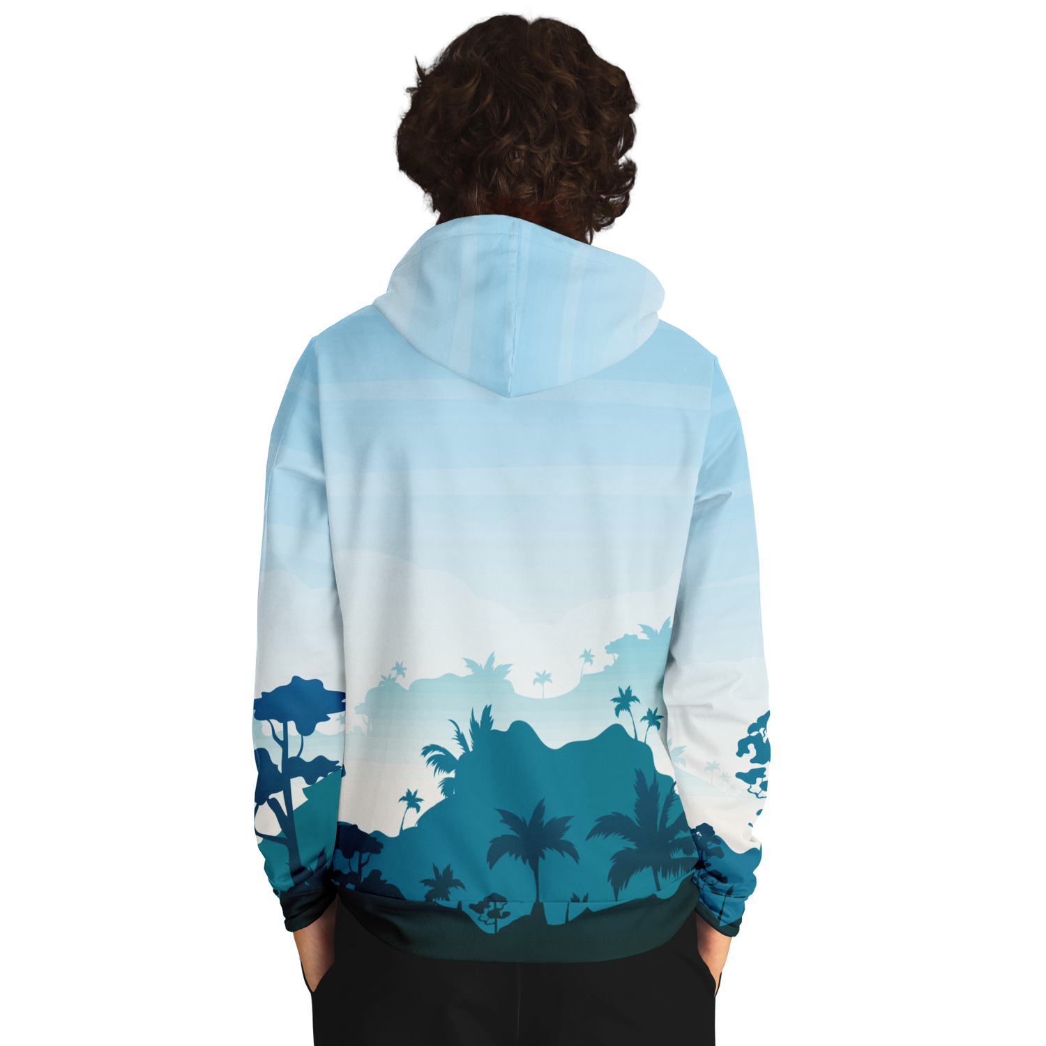 Morning Forest Hoodie in Blue and White | Camo Colors