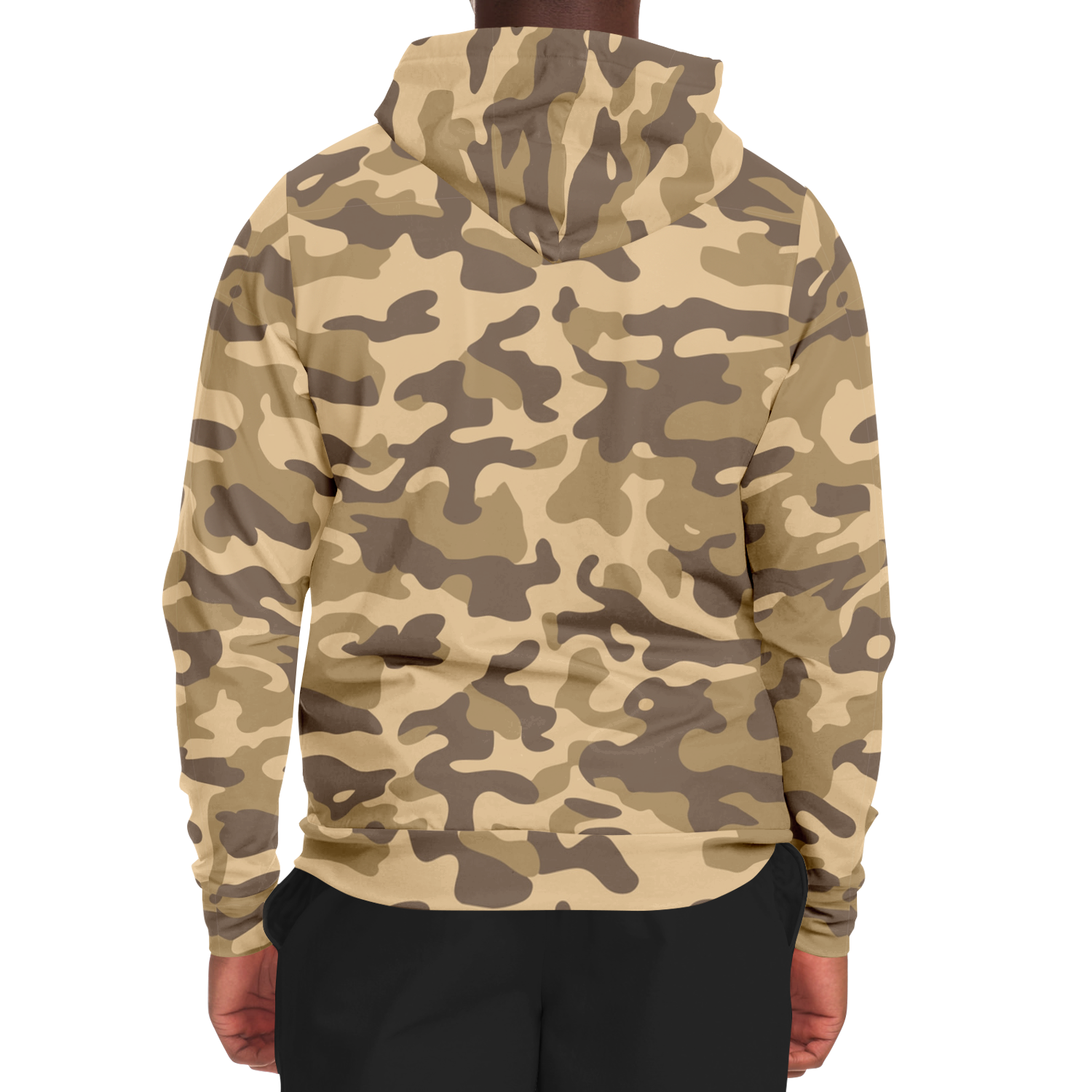 Zip-Up Hoodie | Khaki Camouflage style Camo Colors