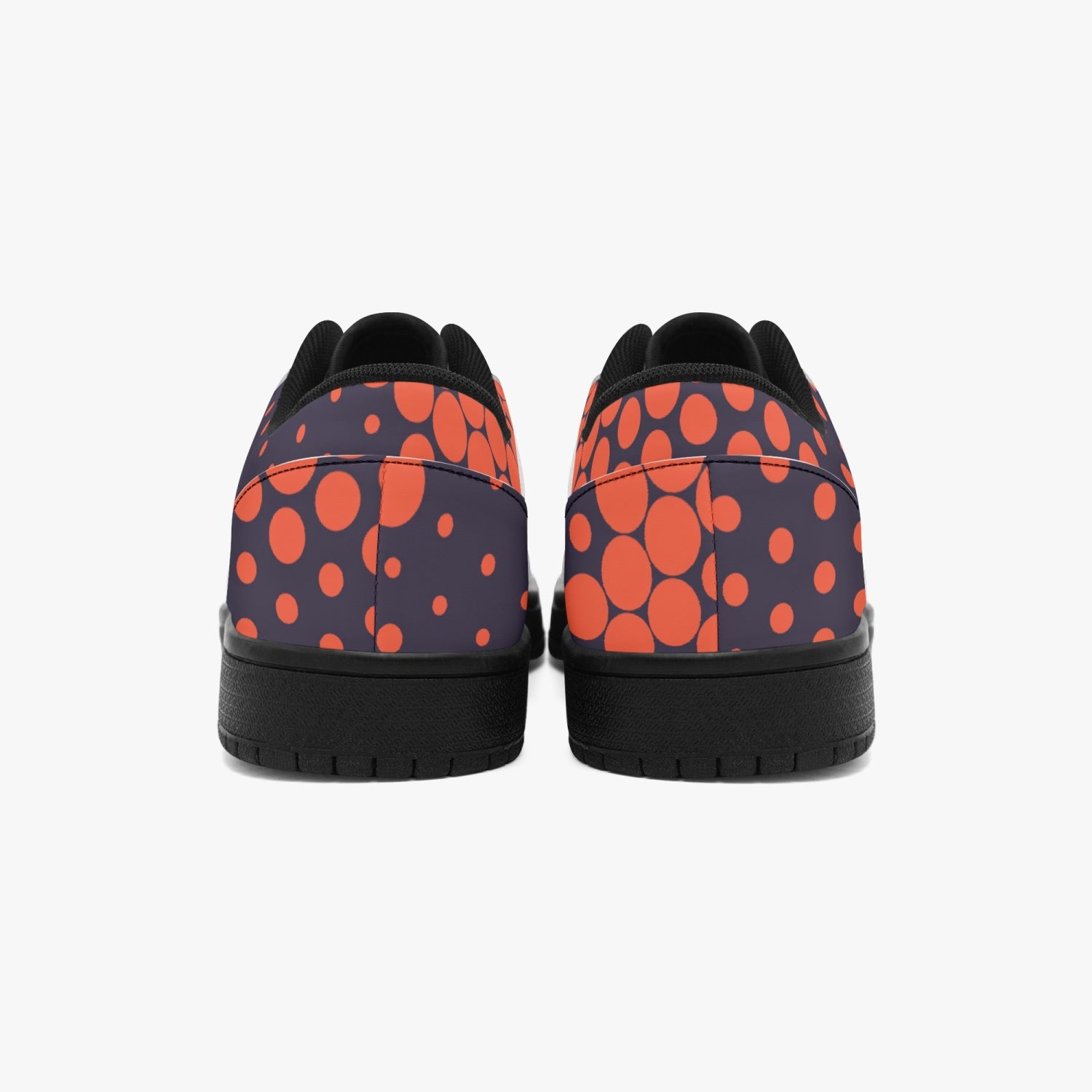 Camo Sneakers | Orange Blue Low-Top Leather Shoes Camo Colors