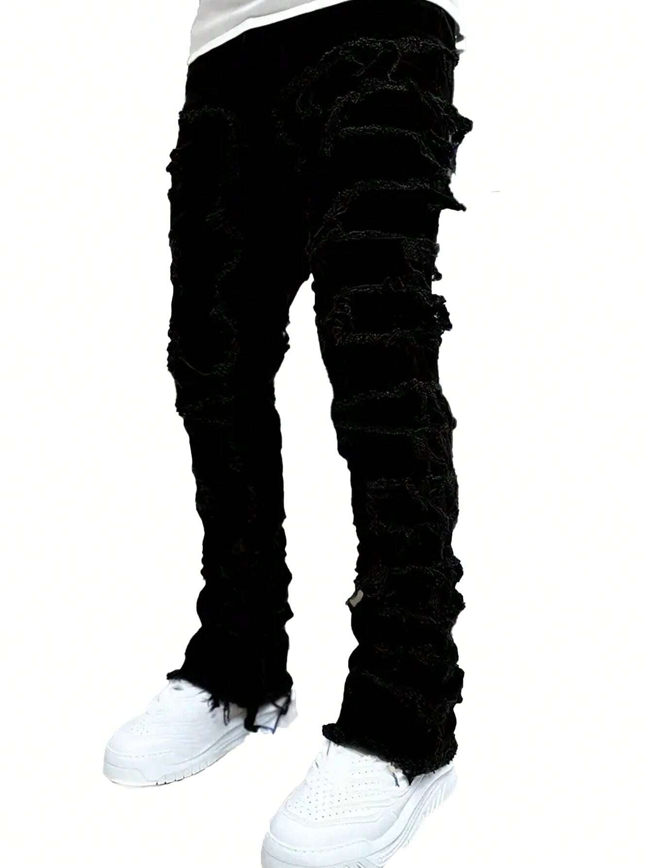 Men's Camo Print Ripped Jeans Camo Colors