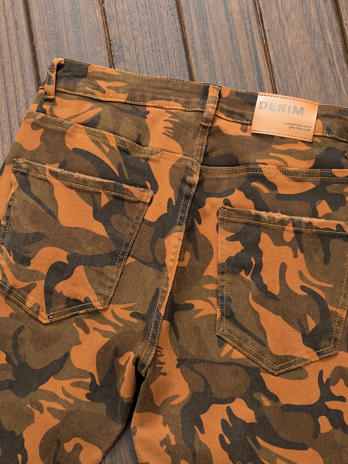 Men's Camo Jeans: Micro Elastic, Multi-Pocket, Straight Fit Camo Colors