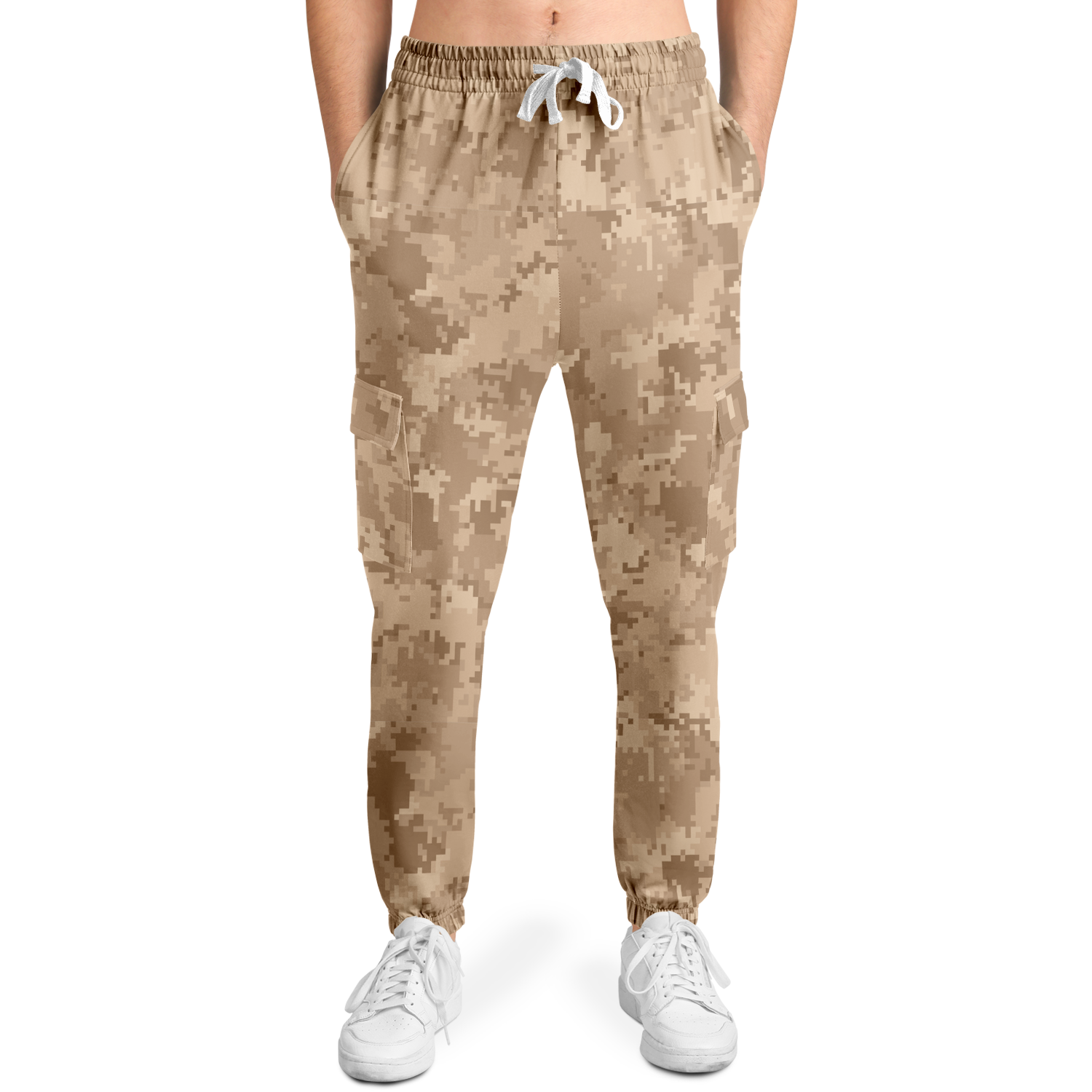 Brown Camo Cargo Pants | Pixel Camouflage | Unisex Camo Colors