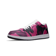Camo Sneakers | Pink, Onyx & Blue | Unisex Low Top Leather Camo Colors