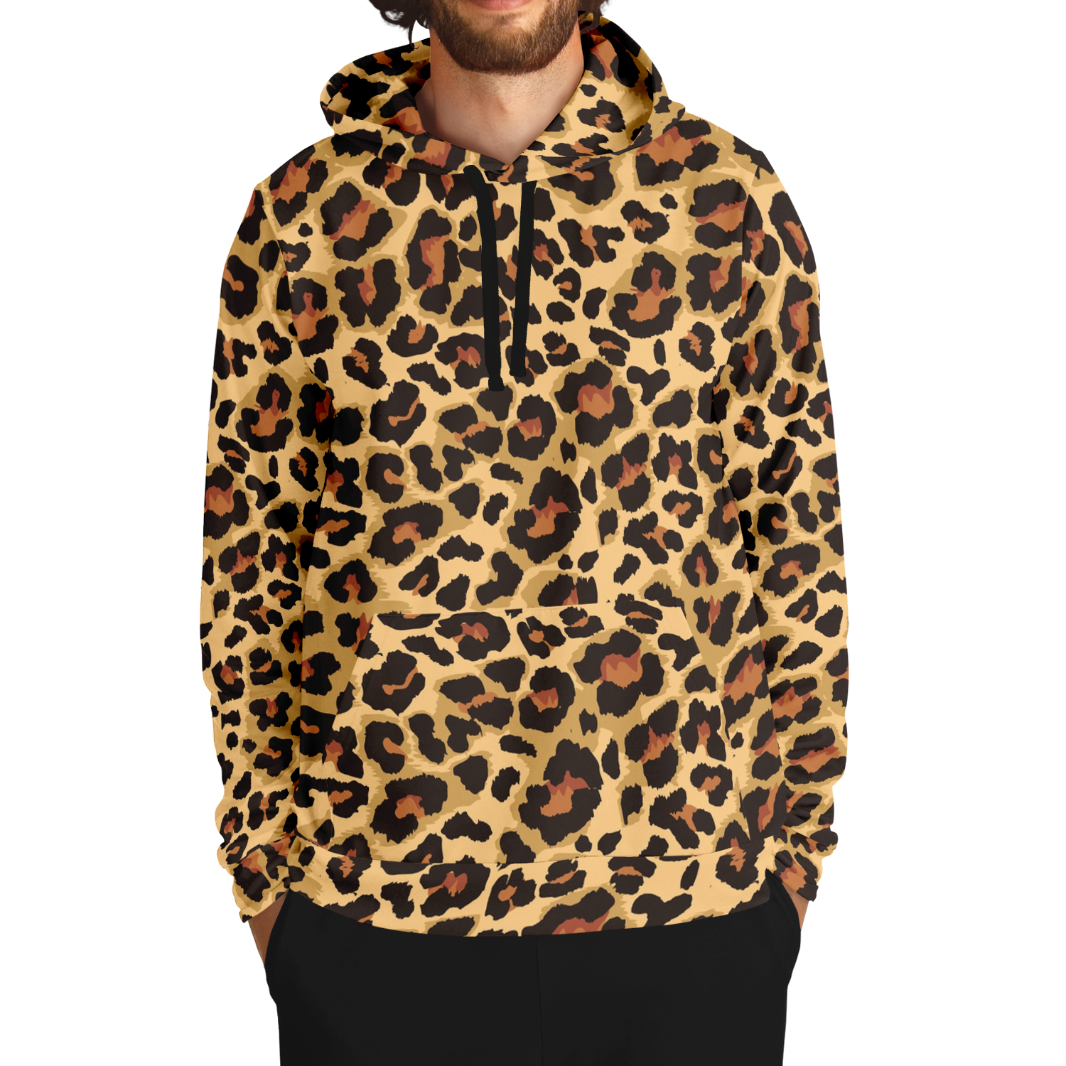 Leopard Hoodie | Classic Brown and Black Pattern | Unisex Camo Colors