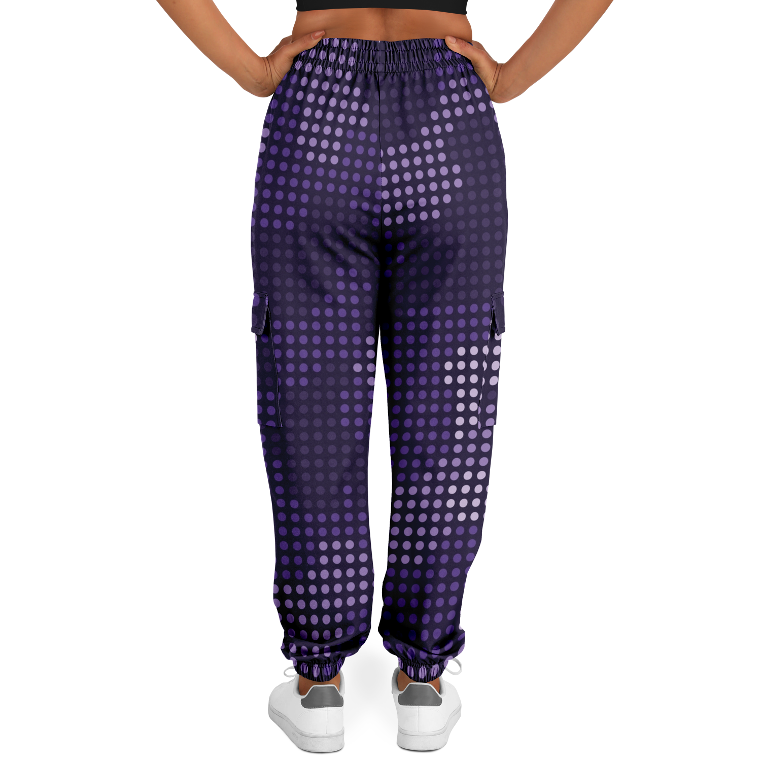 Camo Cargo Pants | Unisex | Blue LED Screen Camouflage Camo Colors