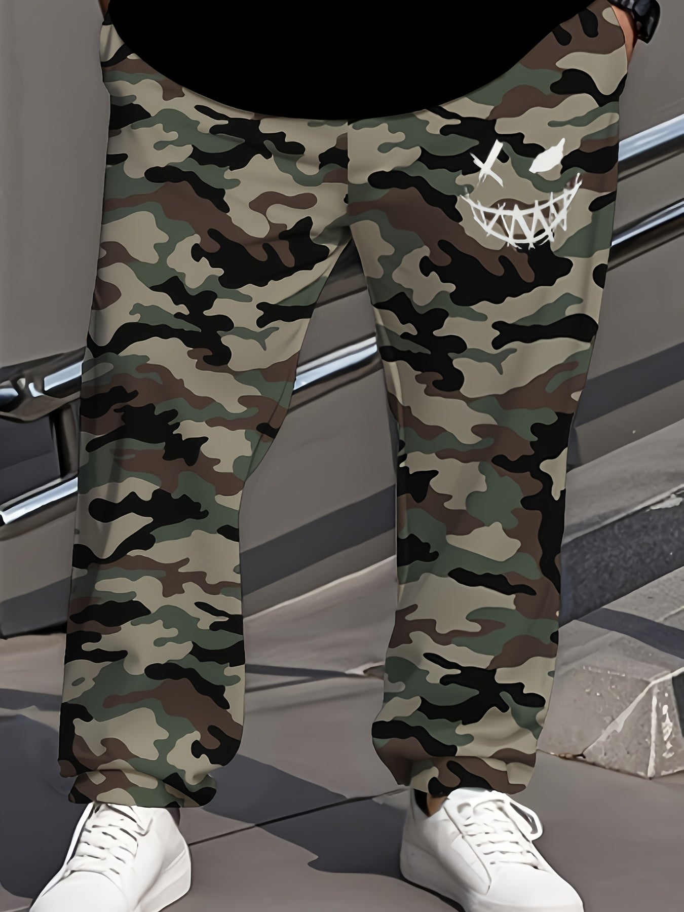 Plus-Size Camouflage Short-Sleeve & Long Pants Set | Camo Colors