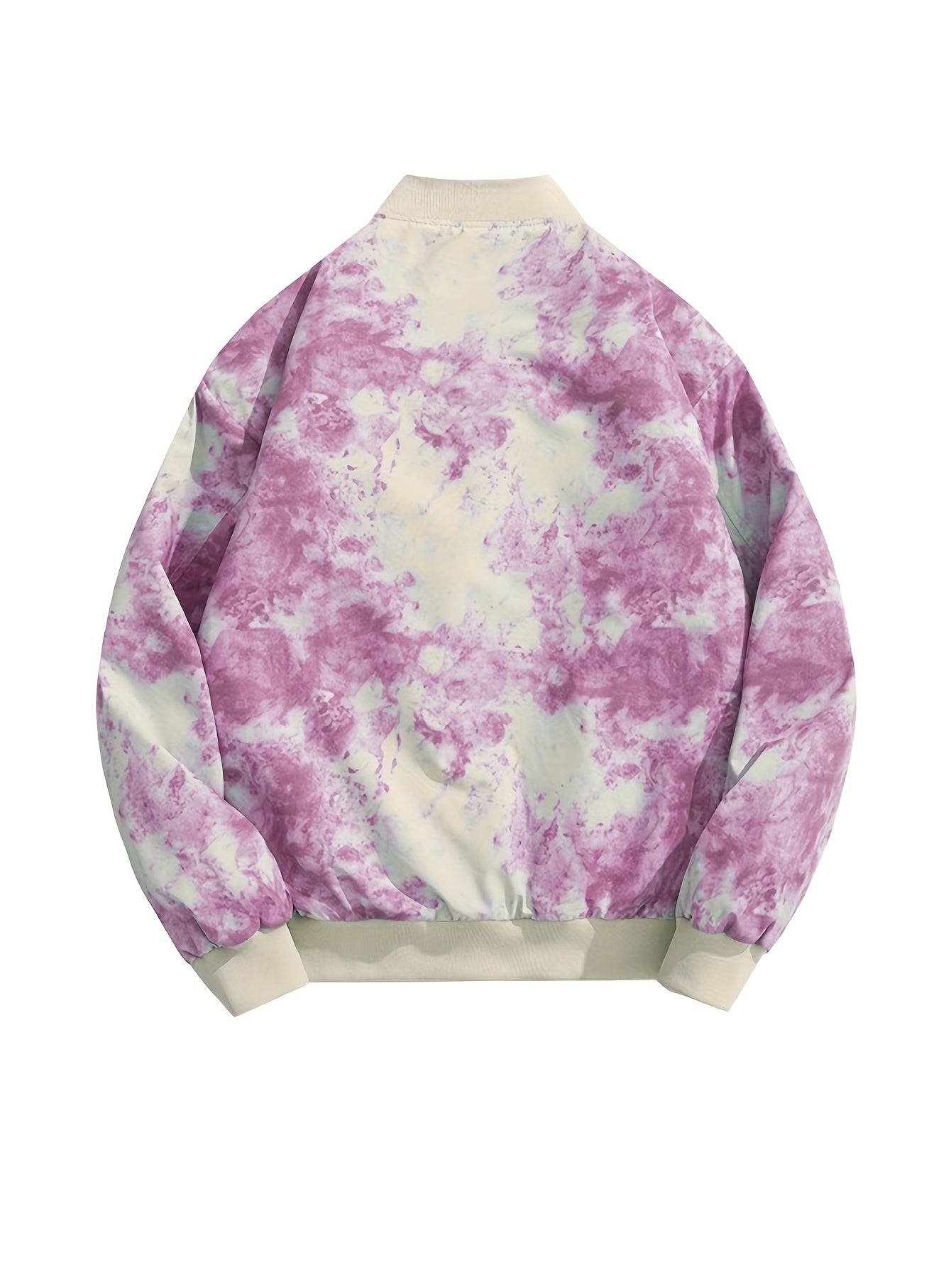 Vintage White Camo Jacket | Baseball Collar Long Sleeve Coat Camo Colors