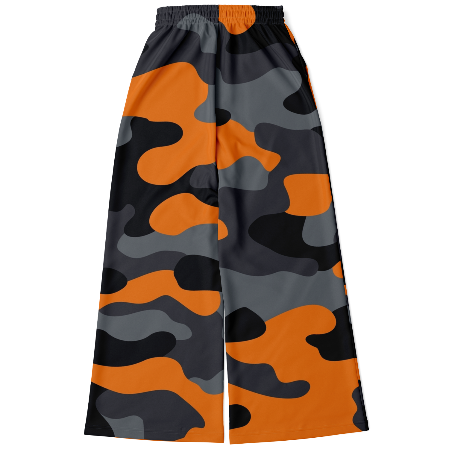 Camo Wide Leg Pants | Orange, Gray & Black Camouflage Camo Colors