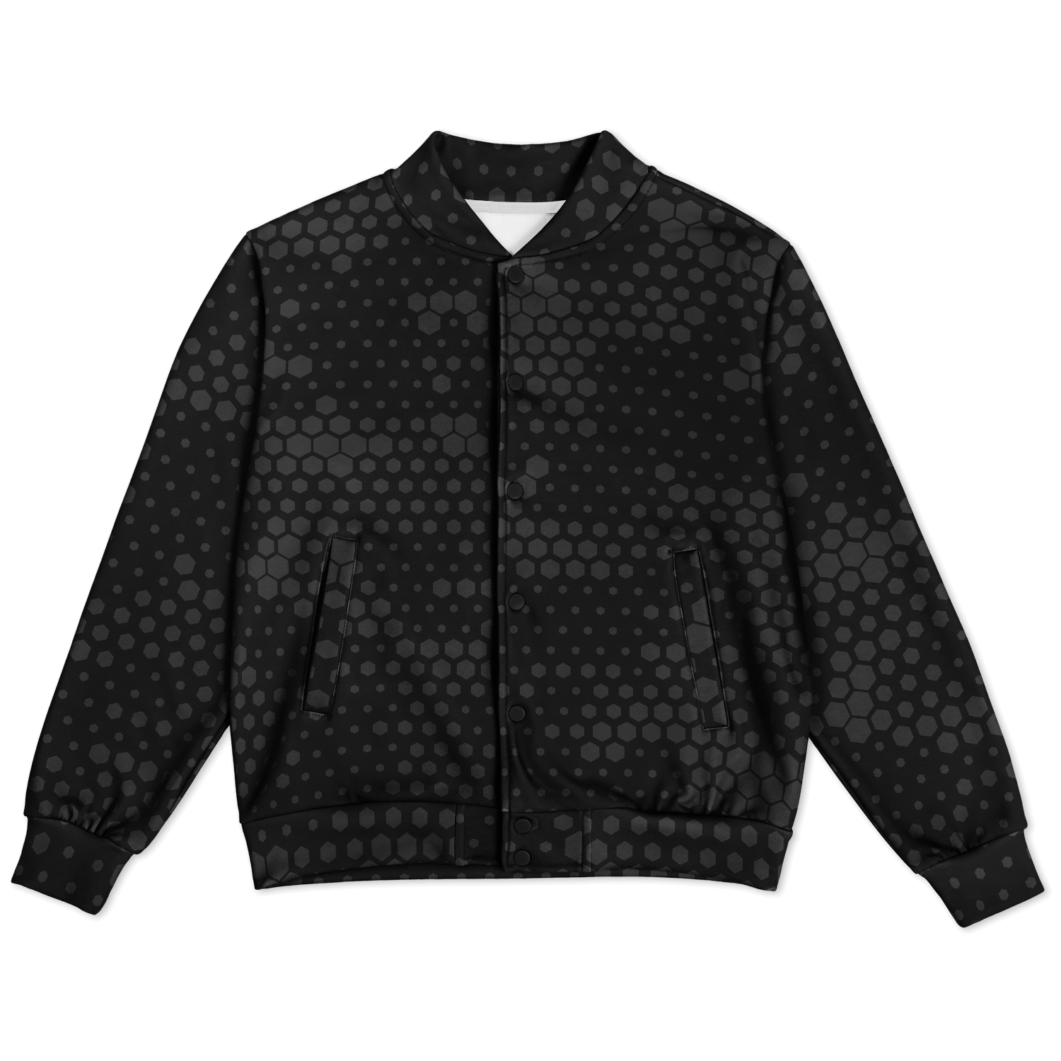 Baseball Jacket in Stylish Black Hive Camouflage Camo Colors