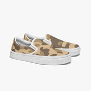 Camo Slip-On Shoes | Khaki Camouflage Camo Colors