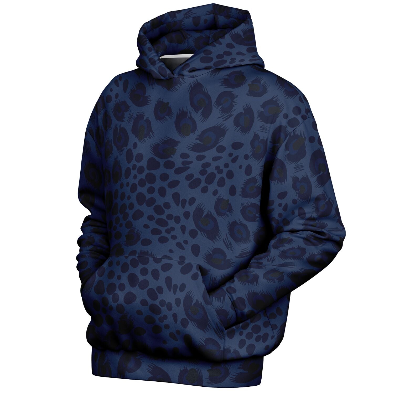 Oversized Leopard Hoodie | Deep Blue | Camo Colors
