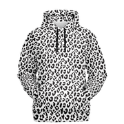 Leopard Hoodie | Black and White Pattern | Unisex Camo Colors