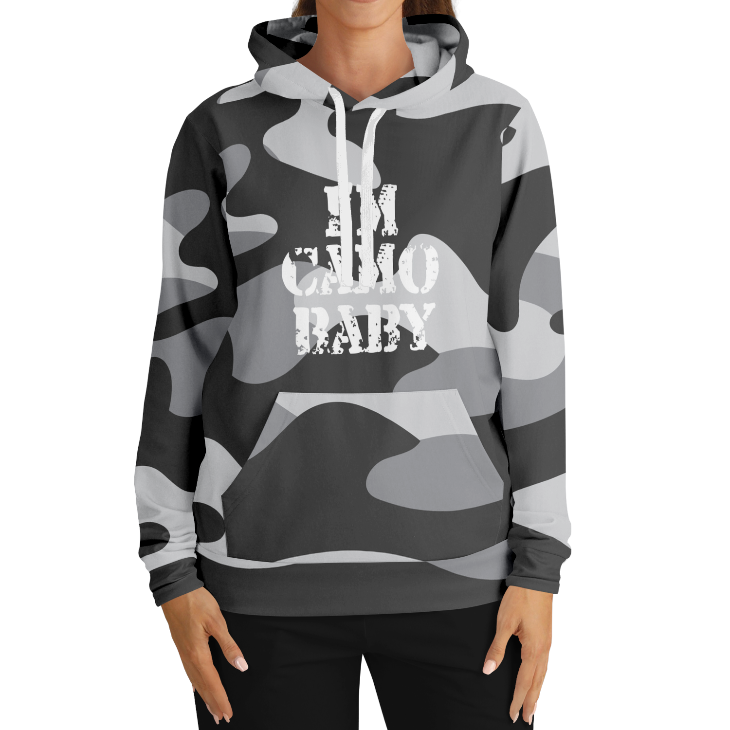 Camo Colors | I'm Camo Baby Hoodie | Shades Of Grey
