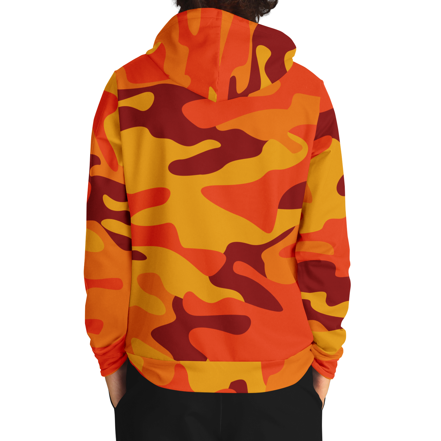 Camo Hoodie | Orange & Red Camouflage Pullover Camo Colors