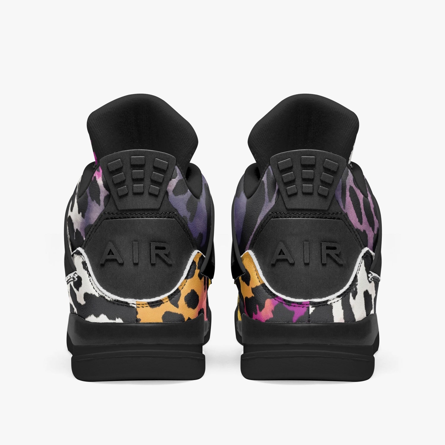 Leopard Jordans AJ4 | Bauhaus Magenta and White Camo Colors