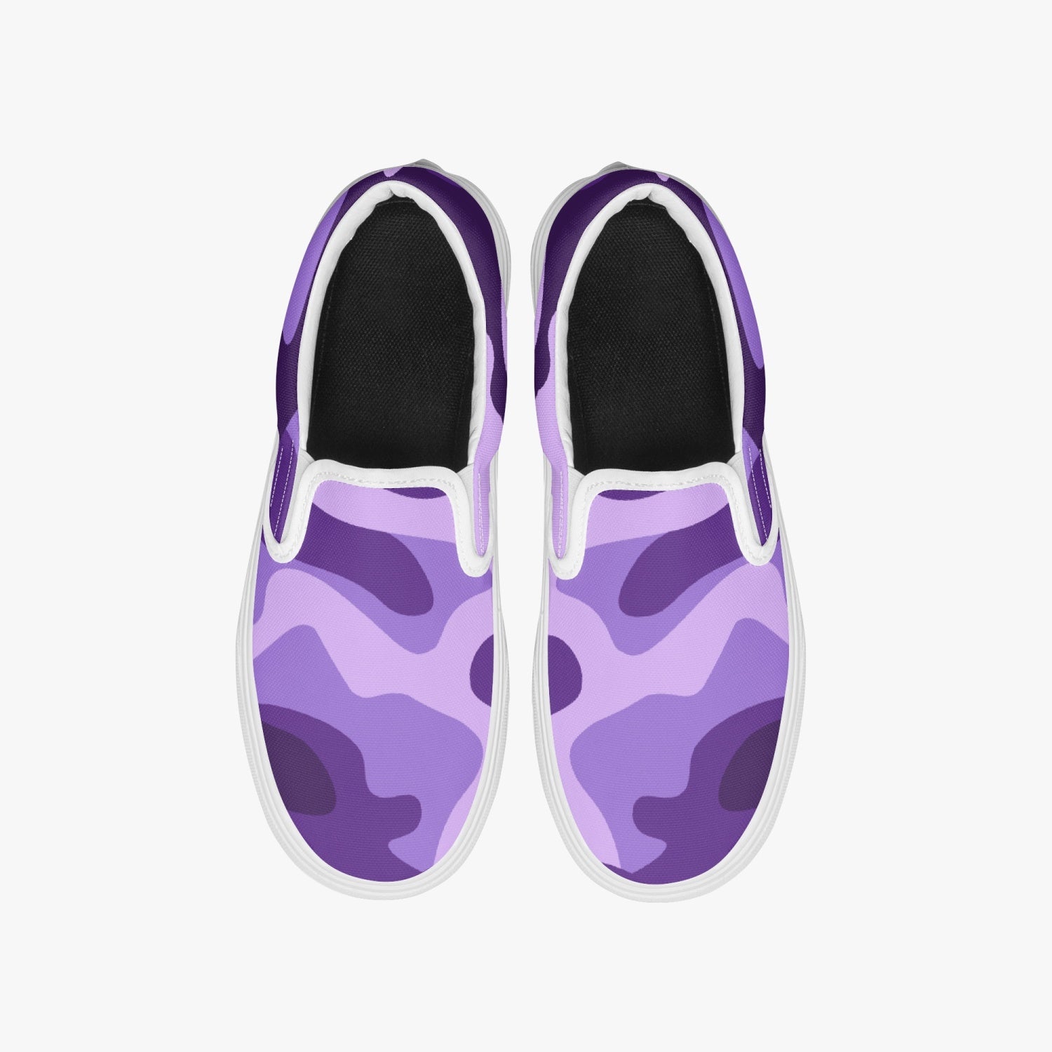 Camo Slip-On Shoes | Purple, Blue and Mauve Camo Colors