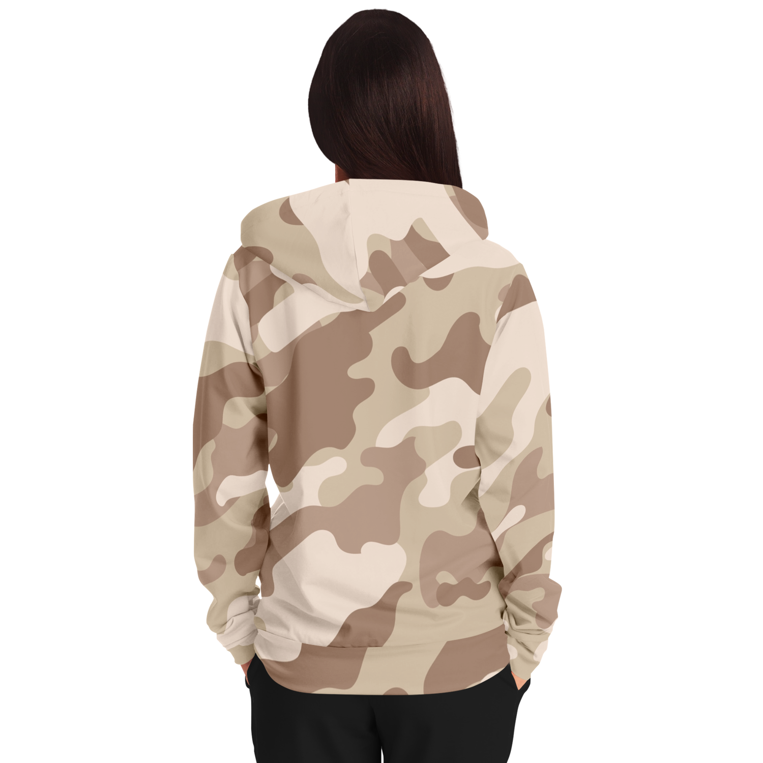Zip-Up Hoodie | Desert Brown Camouflage style Camo Colors