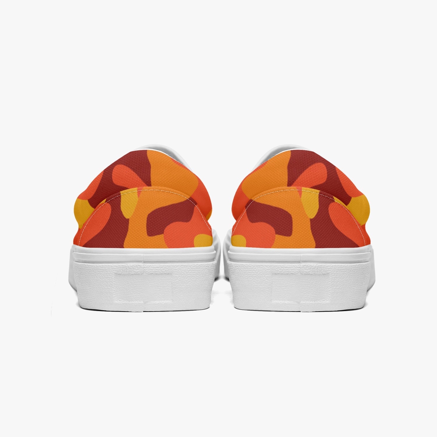 Camo Slip-On Shoes | Orange and Red Camouflage Camo Colors
