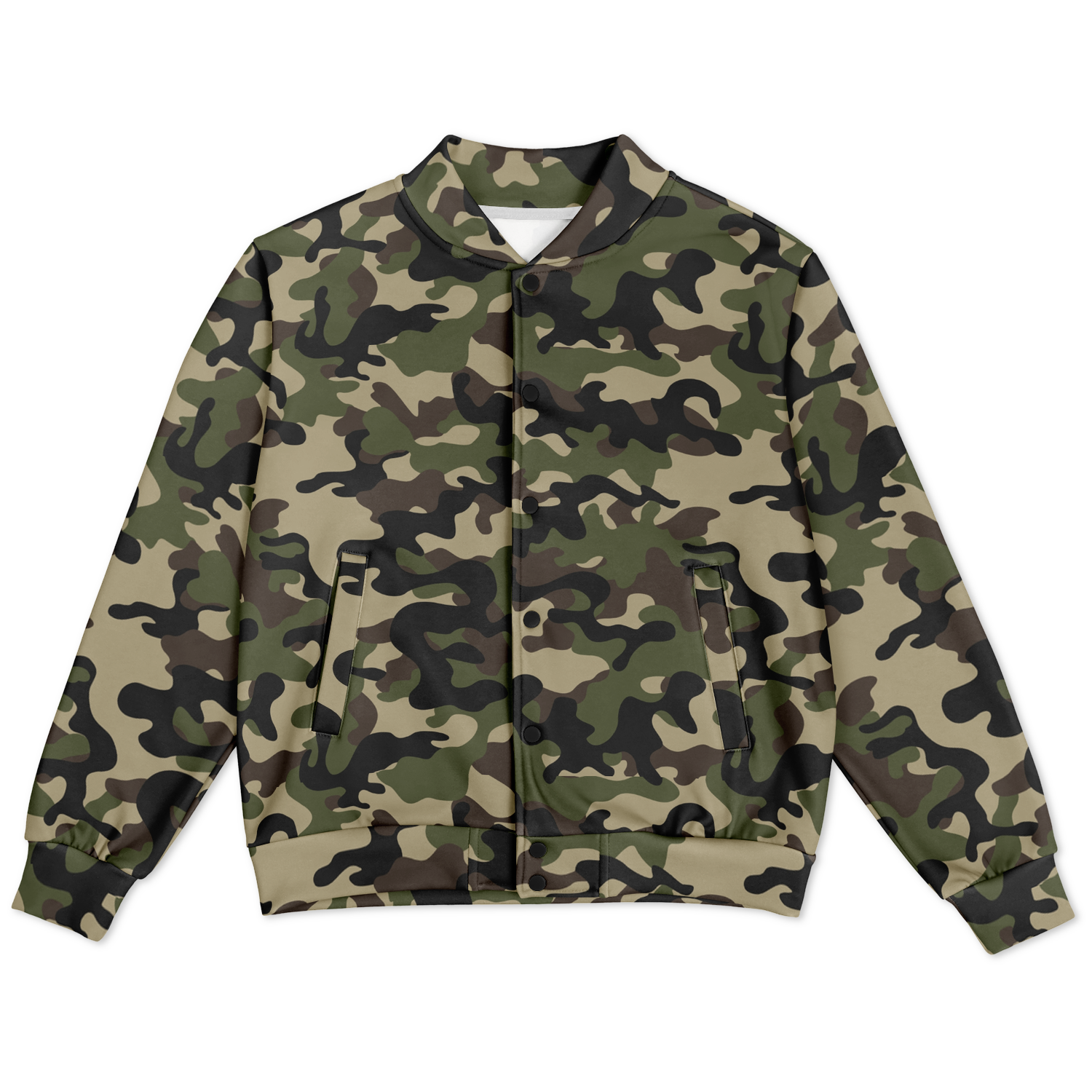 Military Brown Camo Jacket | Heavyweight Baseball Style Camo Colors