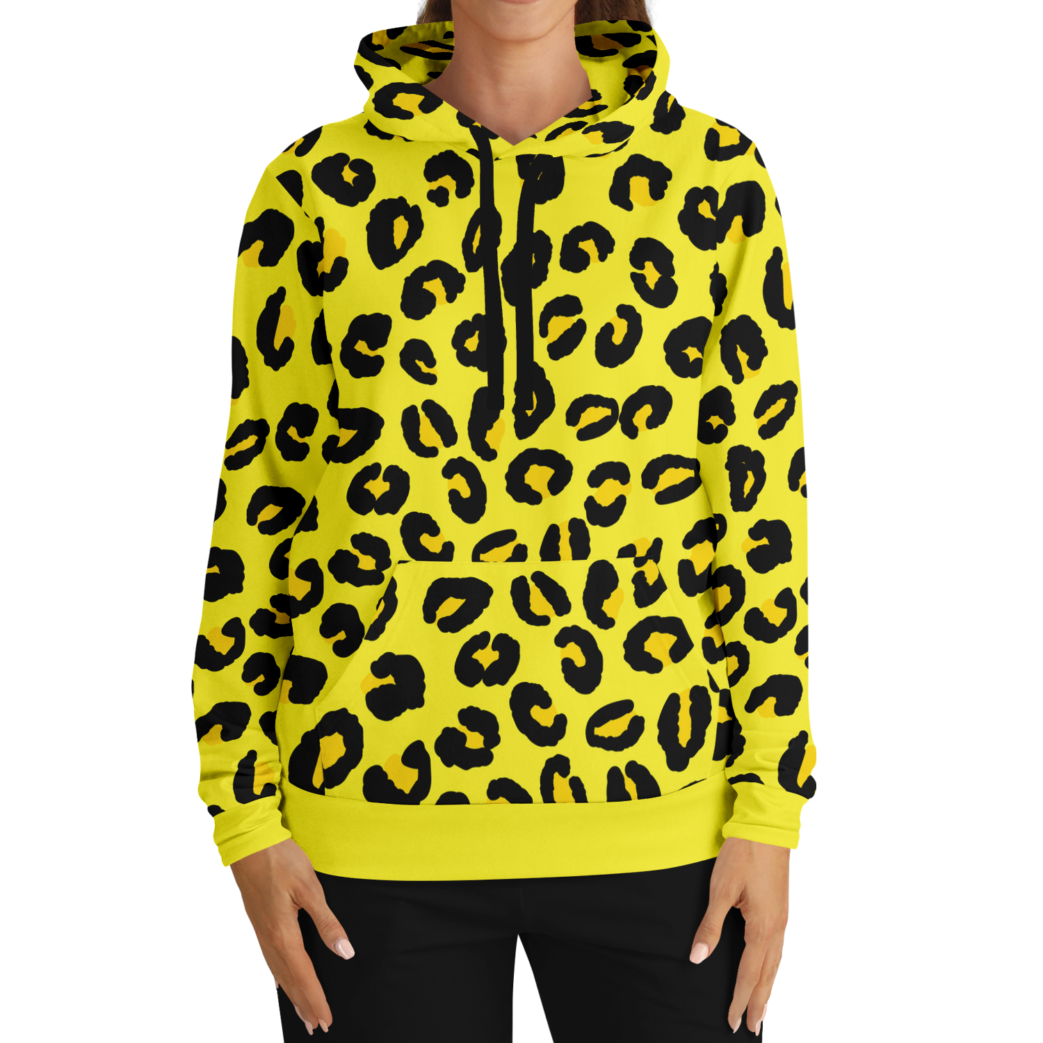 Leopard Hoodie | Black and Yellow Pattern | Unisex Camo Colors