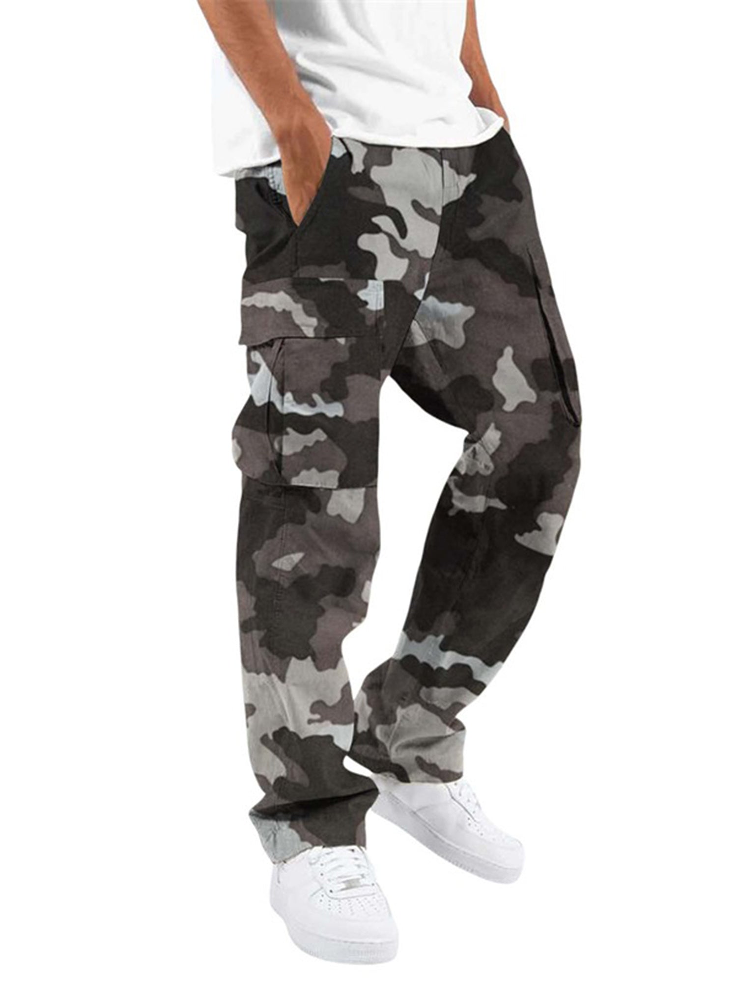 Men's Camouflage Print Cargo Jogger Sweatpants | Camo Colors