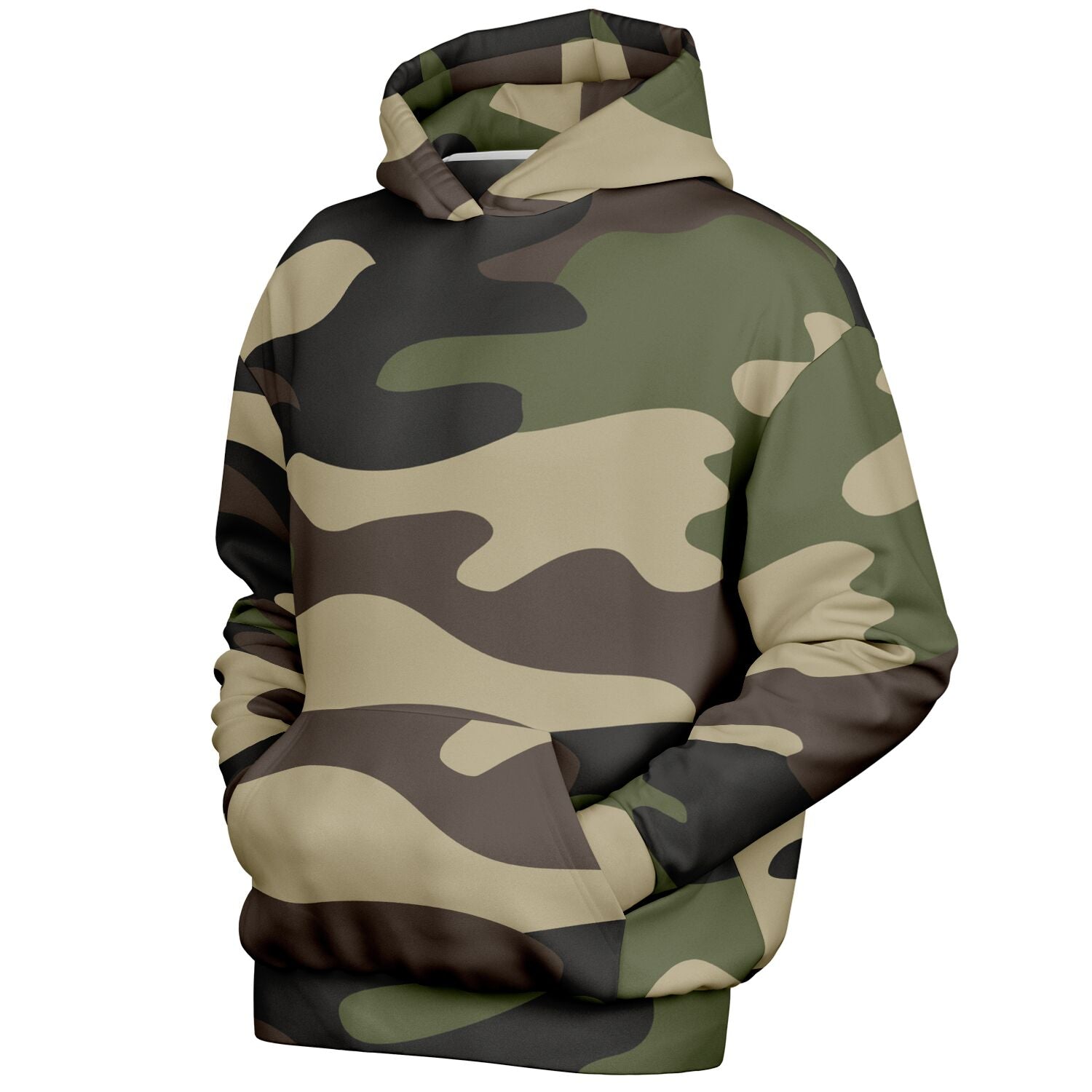 Green Oversized Camo Hoodie | Classic Camouflage Print | Camo Colors