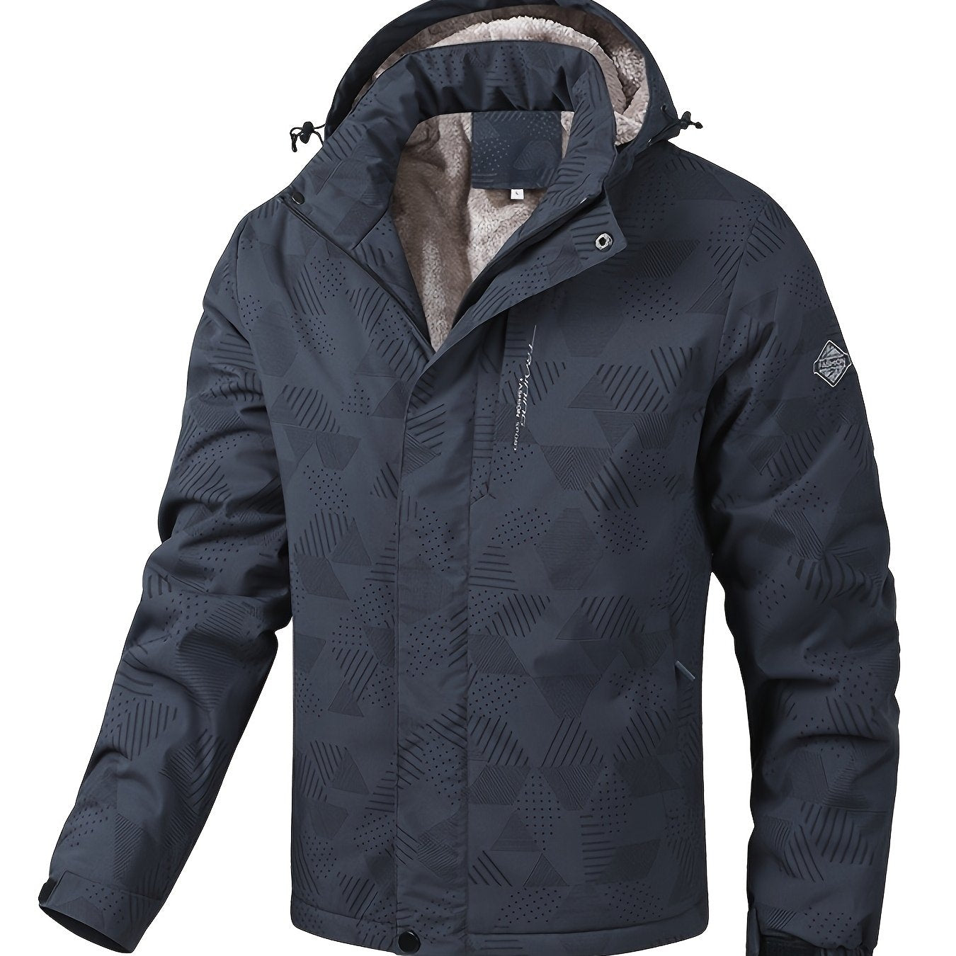 Durable Men's Winter Jacket: Scratch-Resistant, Windproof, Warm Fleece Camo Colors