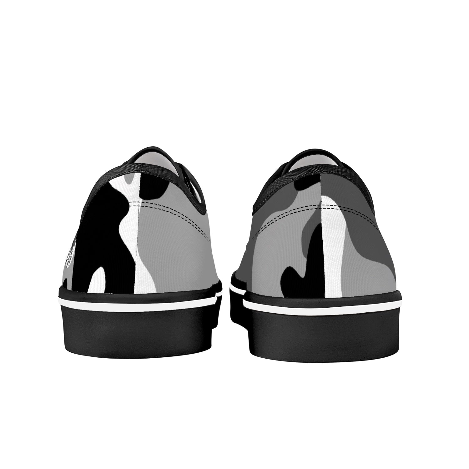 Camo Skate Shoes | Gray, Black, and White Camouflage Camo Colors