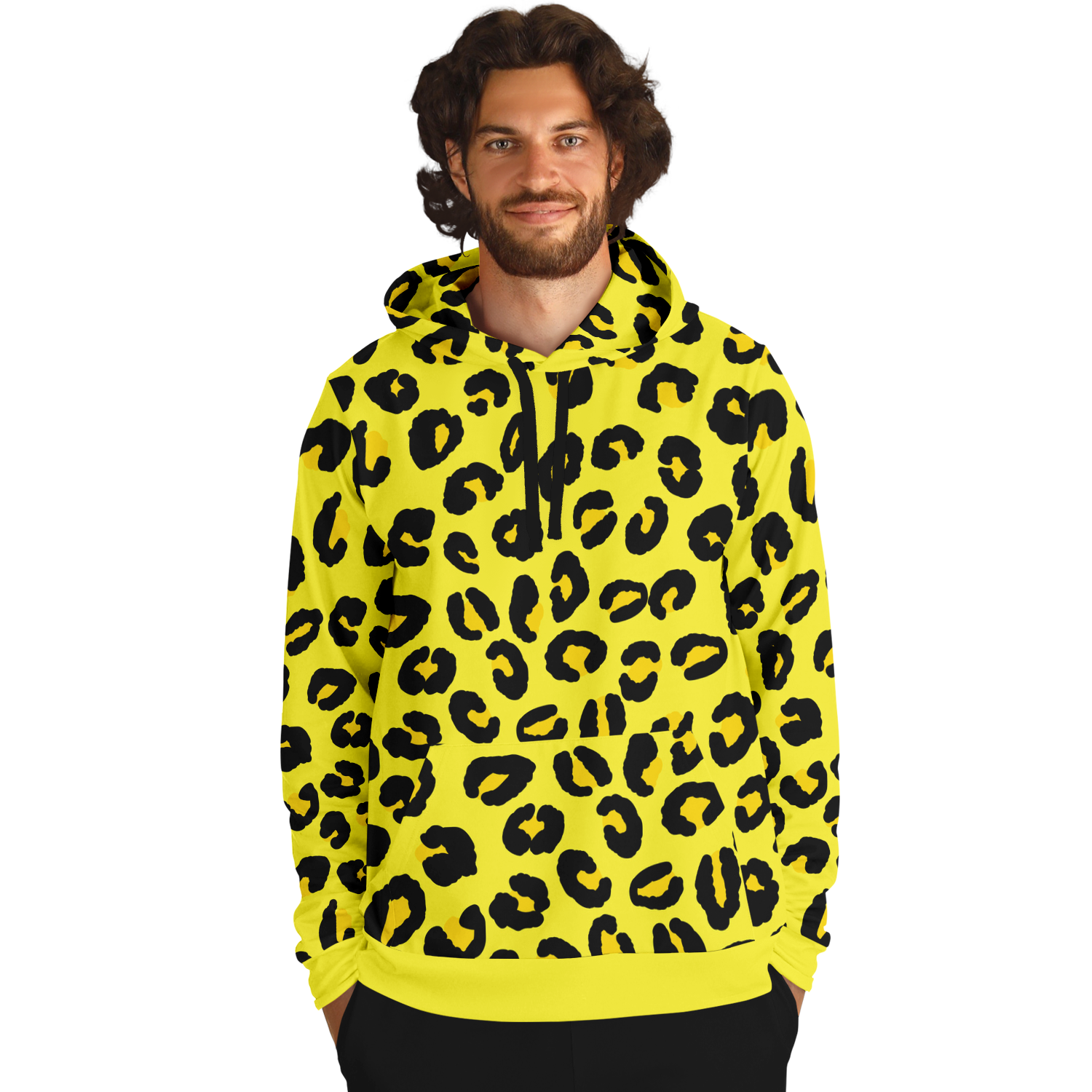 Leopard Hoodie | Black and Yellow Pattern | Unisex Camo Colors