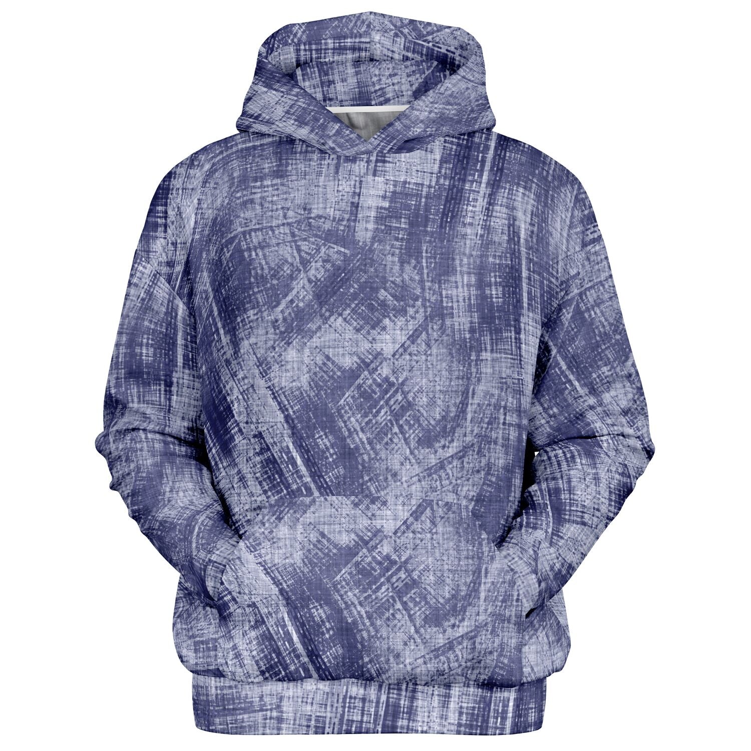Blue Wash Denim-Style Oversized Hoodie | Camo Colors