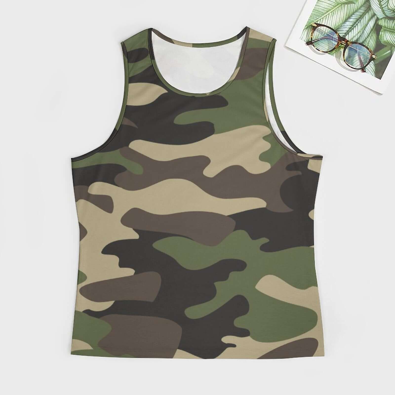Camo Tank Top | Classic Green Camouflage Camo Colors