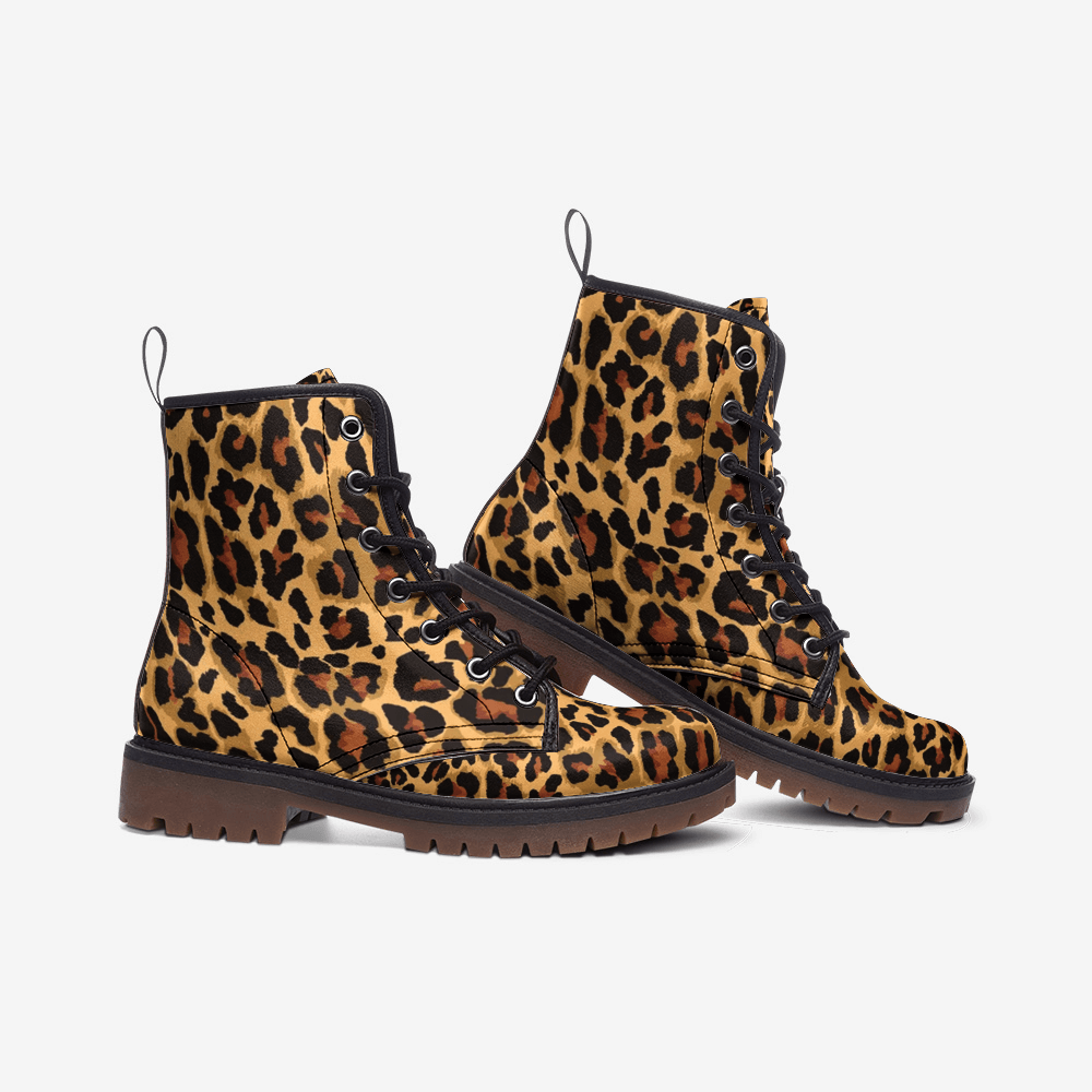 Leopard Boots | Lightweight Leather | Classic Brown & Black Camo Colors