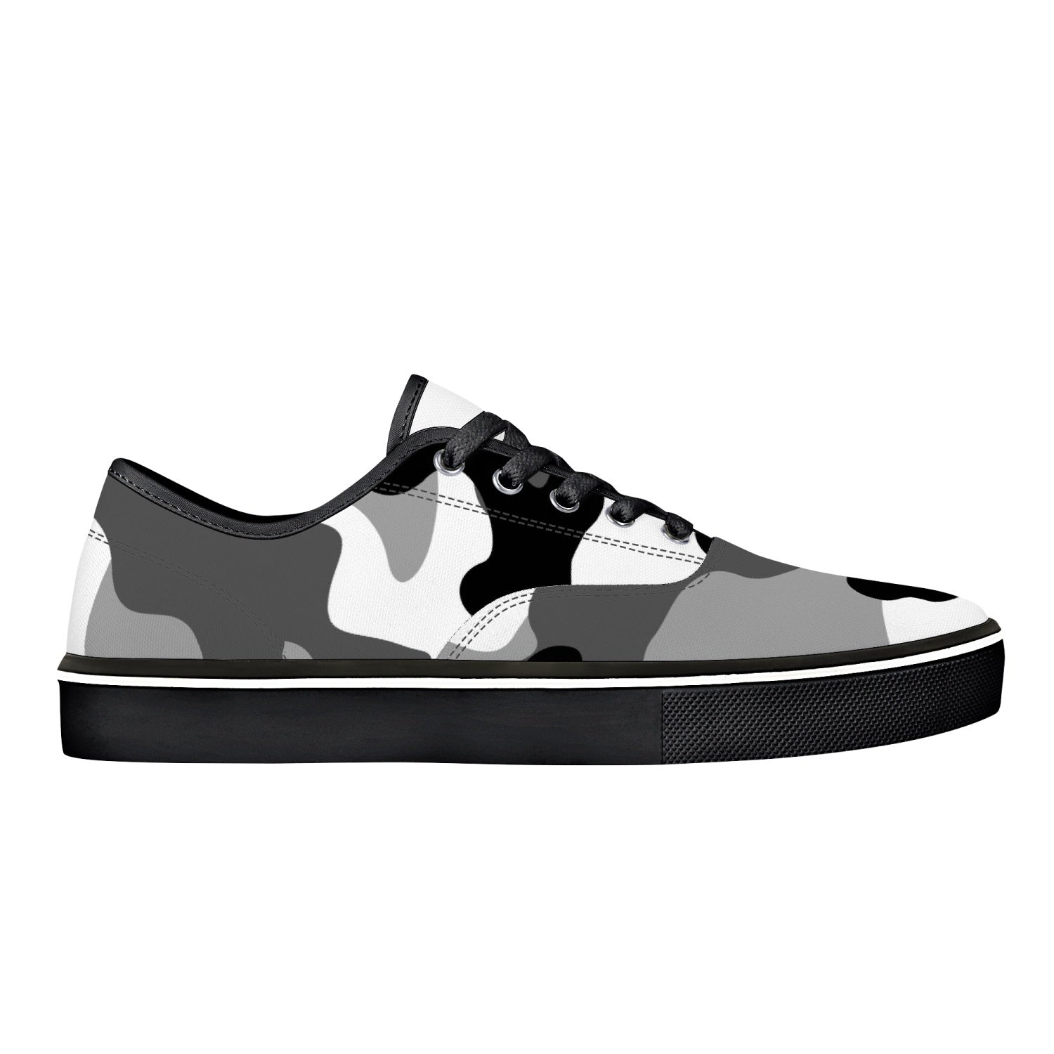 Camo Skate Shoes | Gray, Black, and White Camouflage Camo Colors