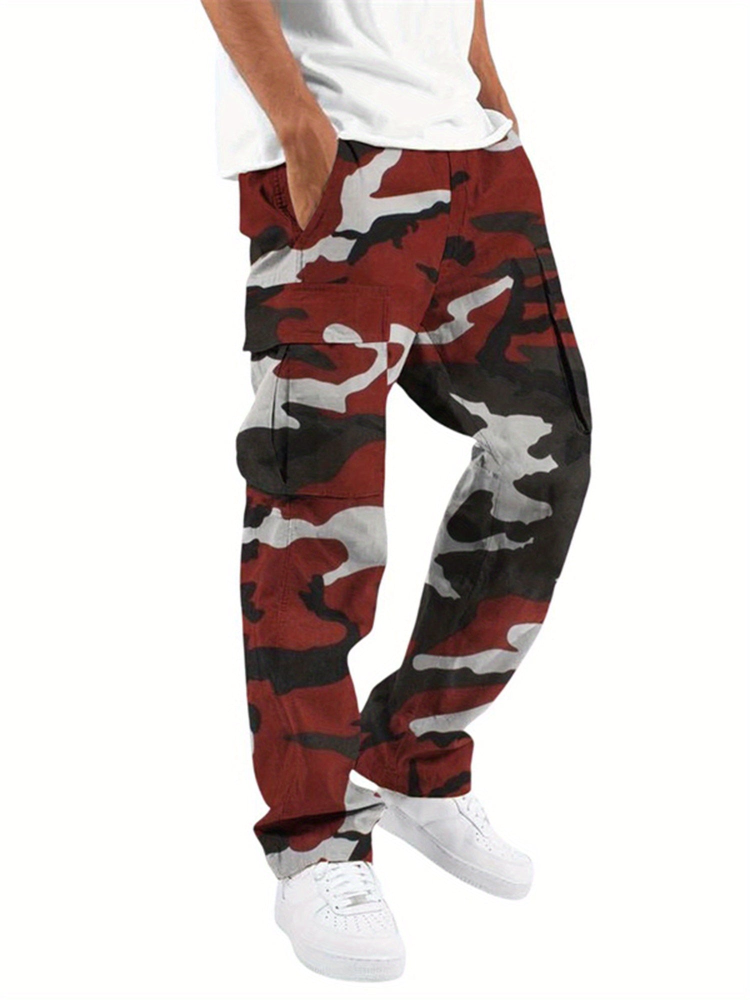 Men's Camouflage Print Cargo Jogger Sweatpants | Camo Colors