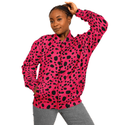 Baseball Jacket | Leopard Print in Pink and Black Camo Colors